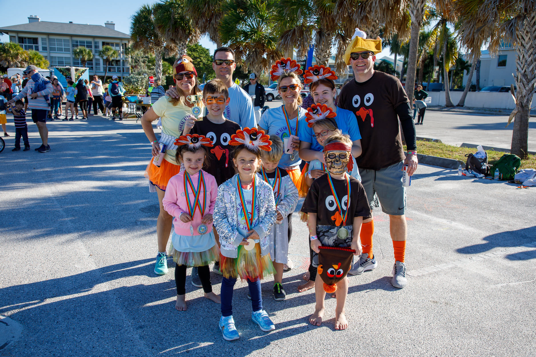 a group of people posing for a photo
