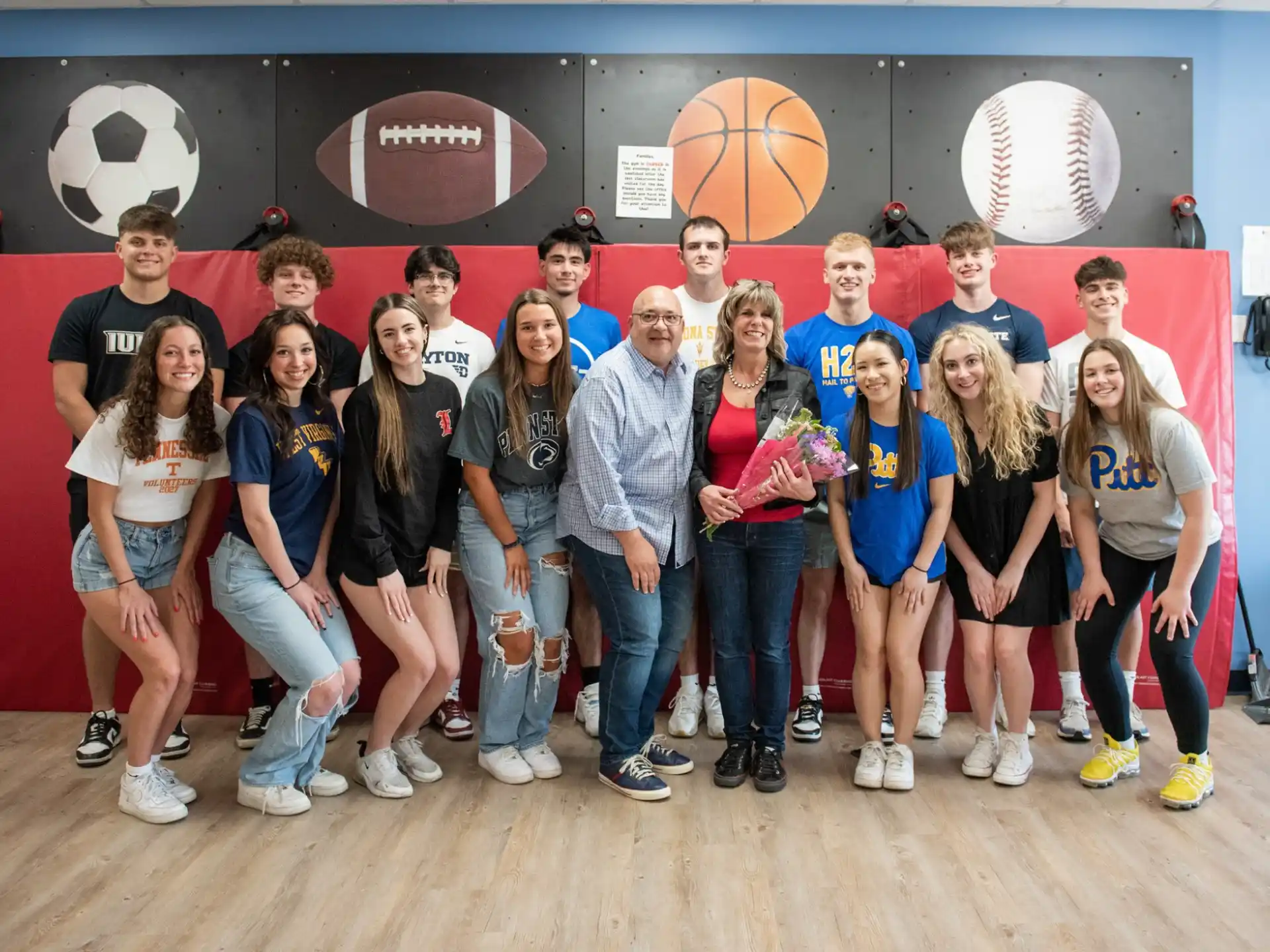 a group of people posing for a photo