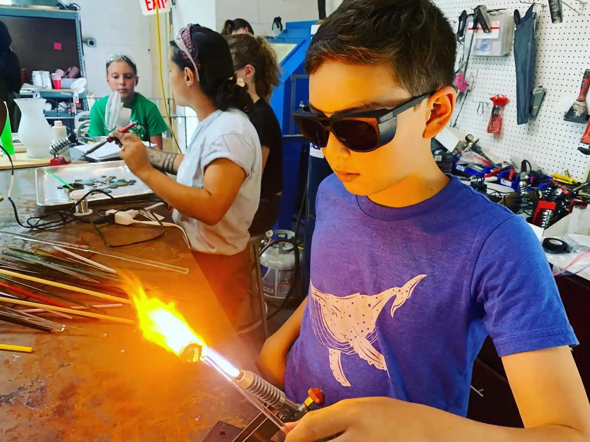 a group of people working on a project