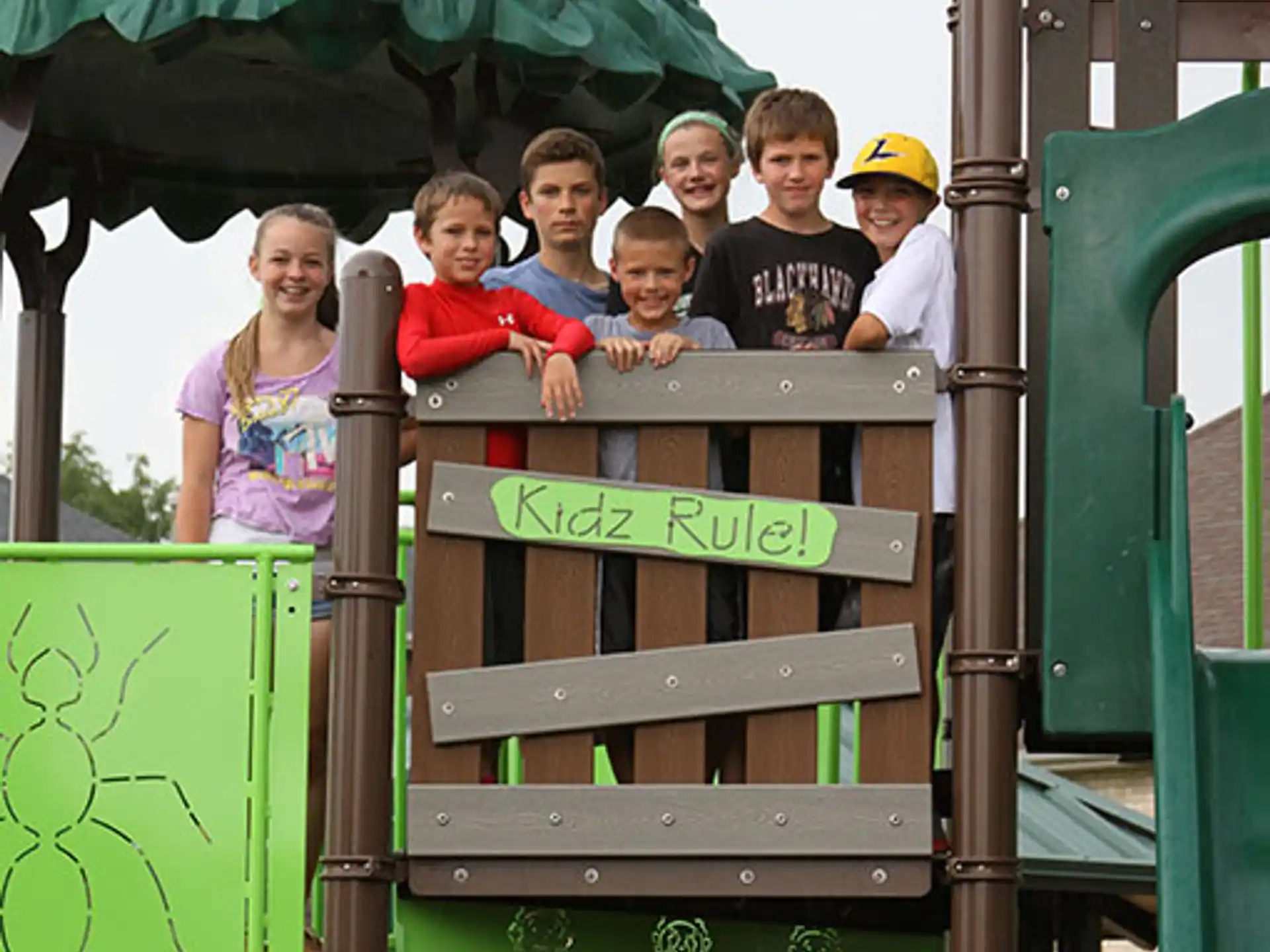 a group of people on a roller coaster