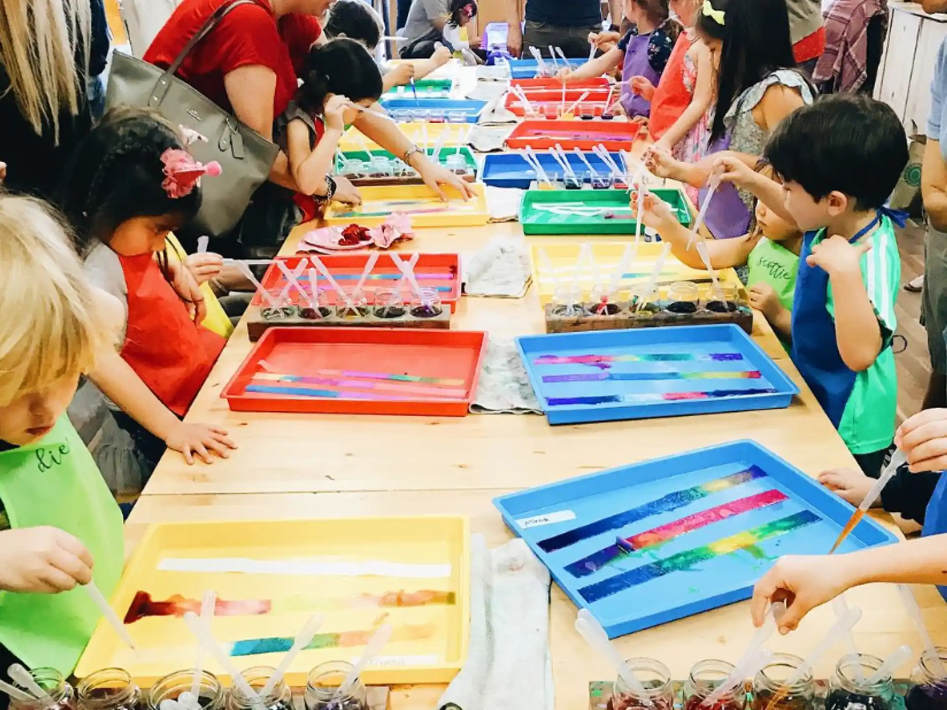 children learning in a classroom