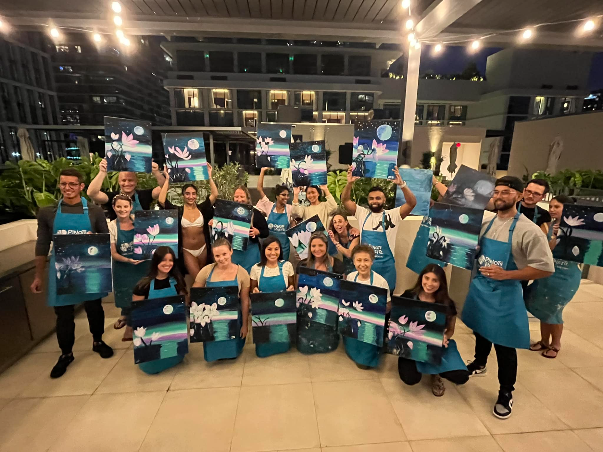 a group of people posing for a photo