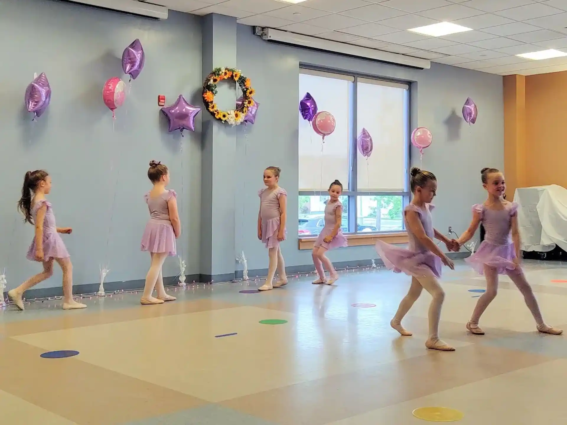 a group of girls dancing