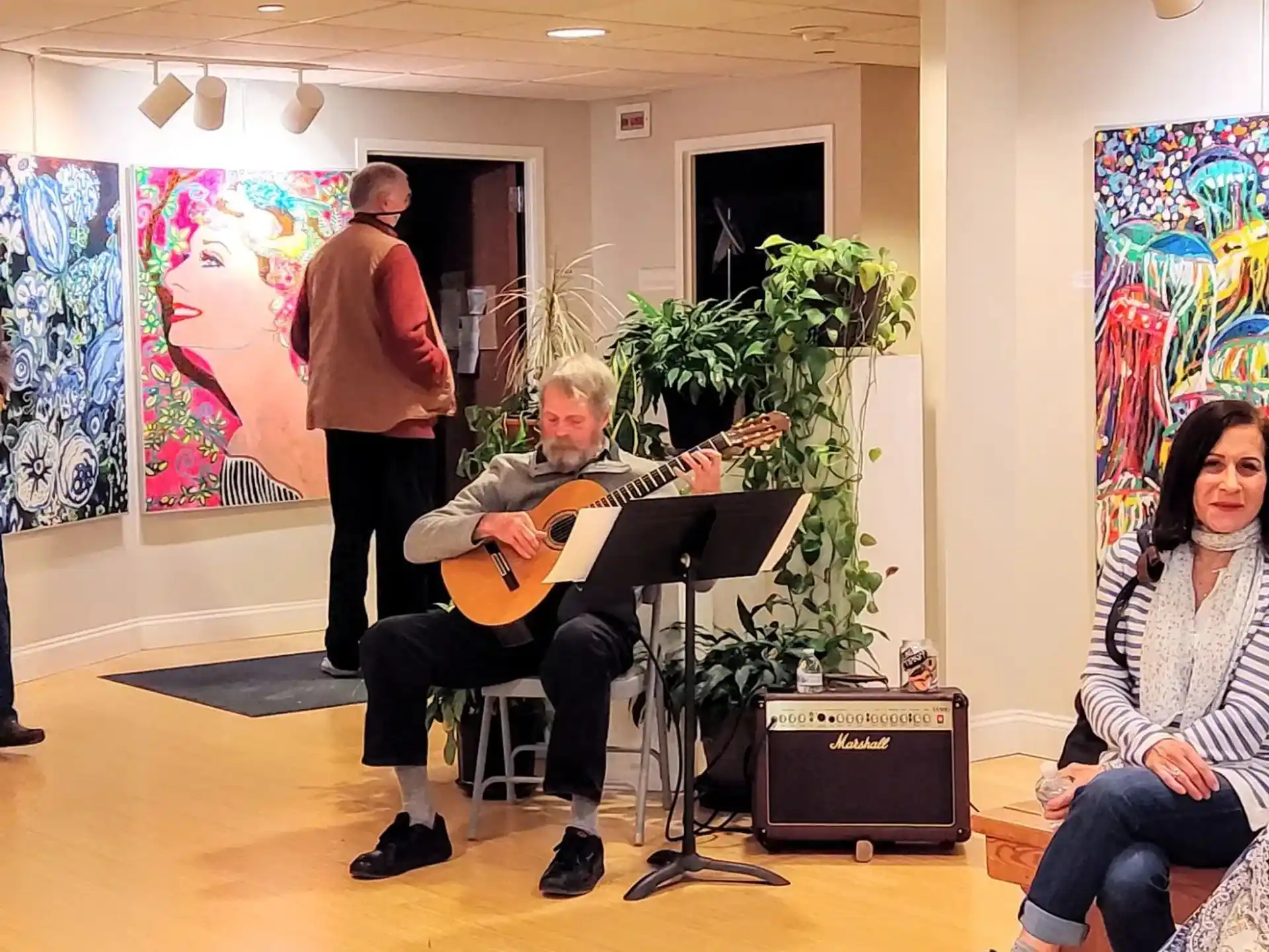 a group of people playing instruments