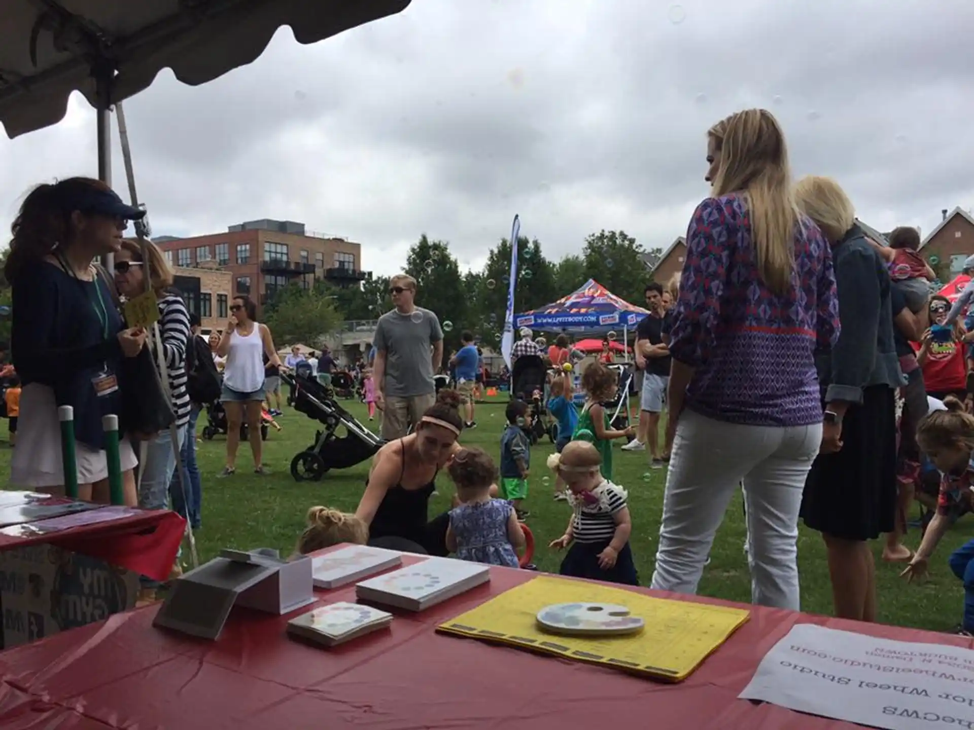 a group of people at an outdoor event