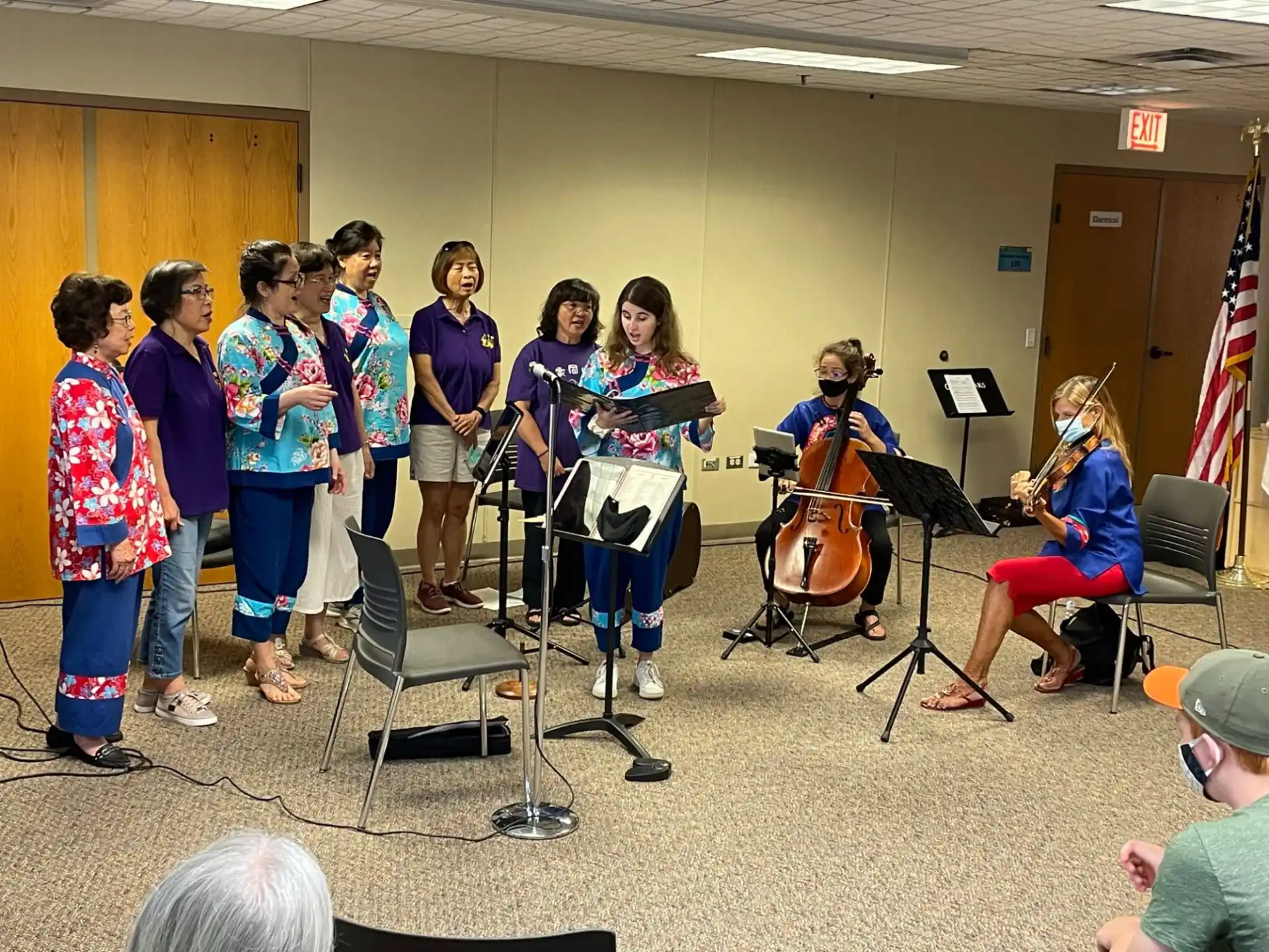 a group of people playing instruments