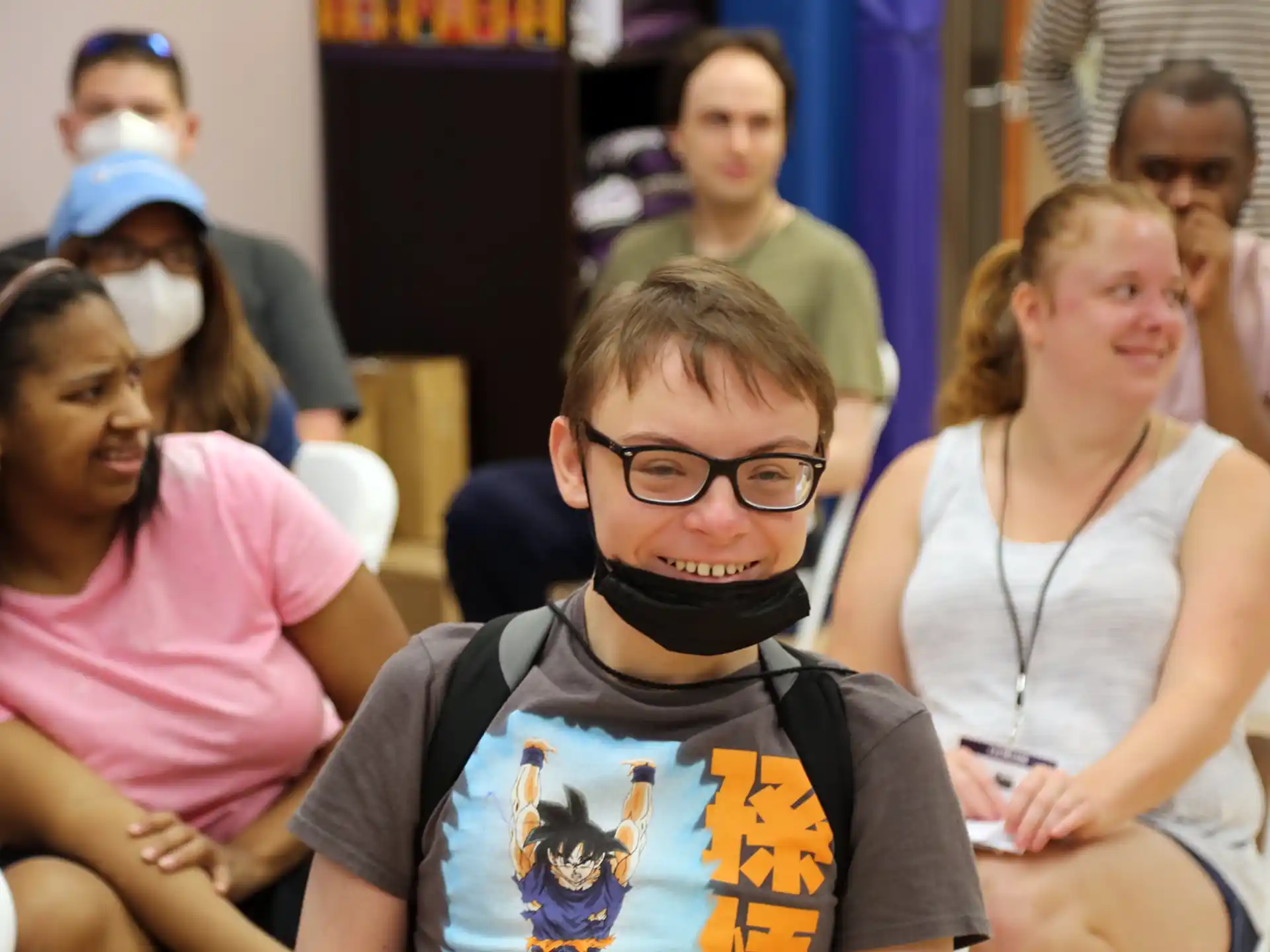 a person wearing a mask