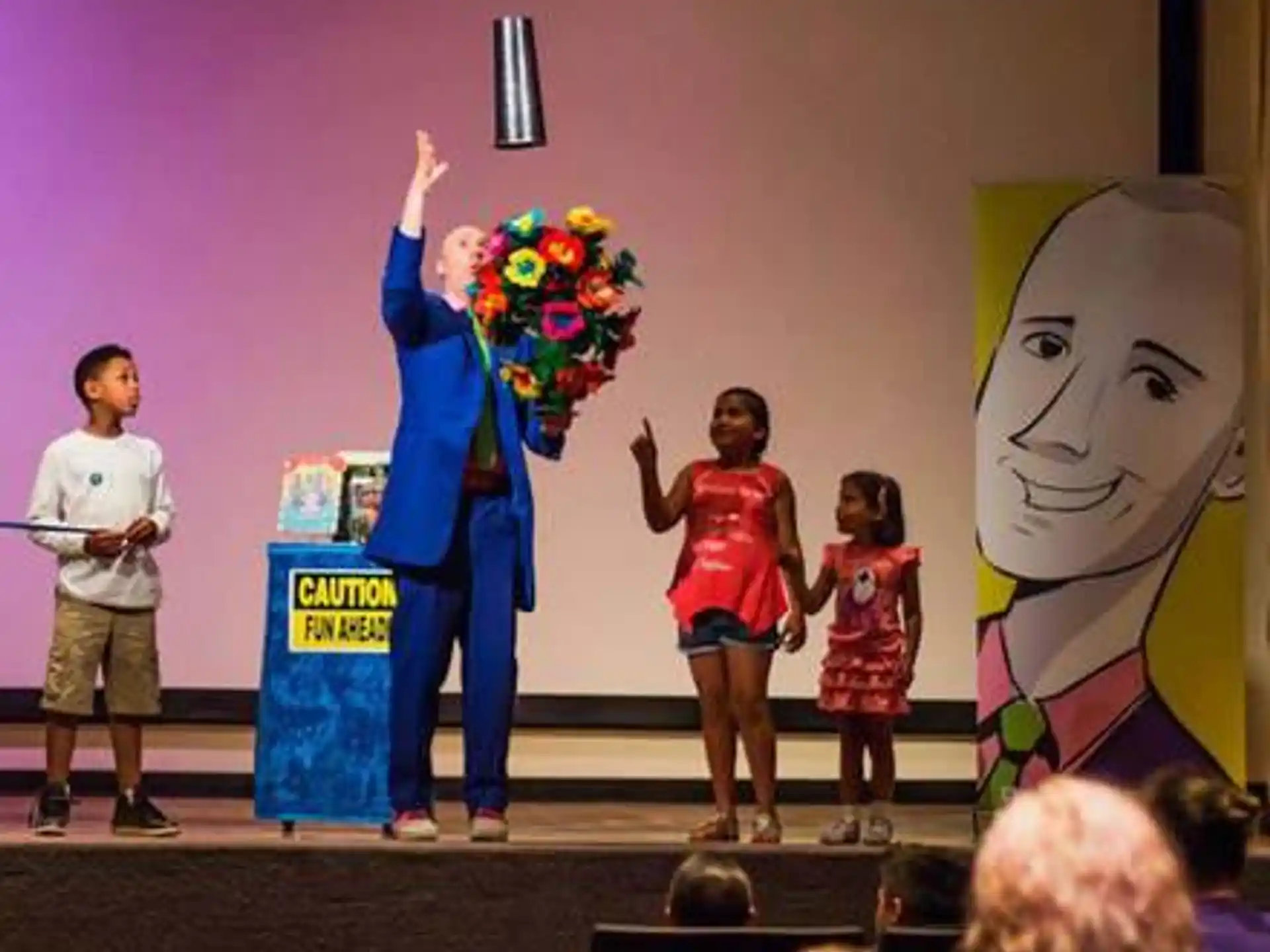 a group of children on a stage