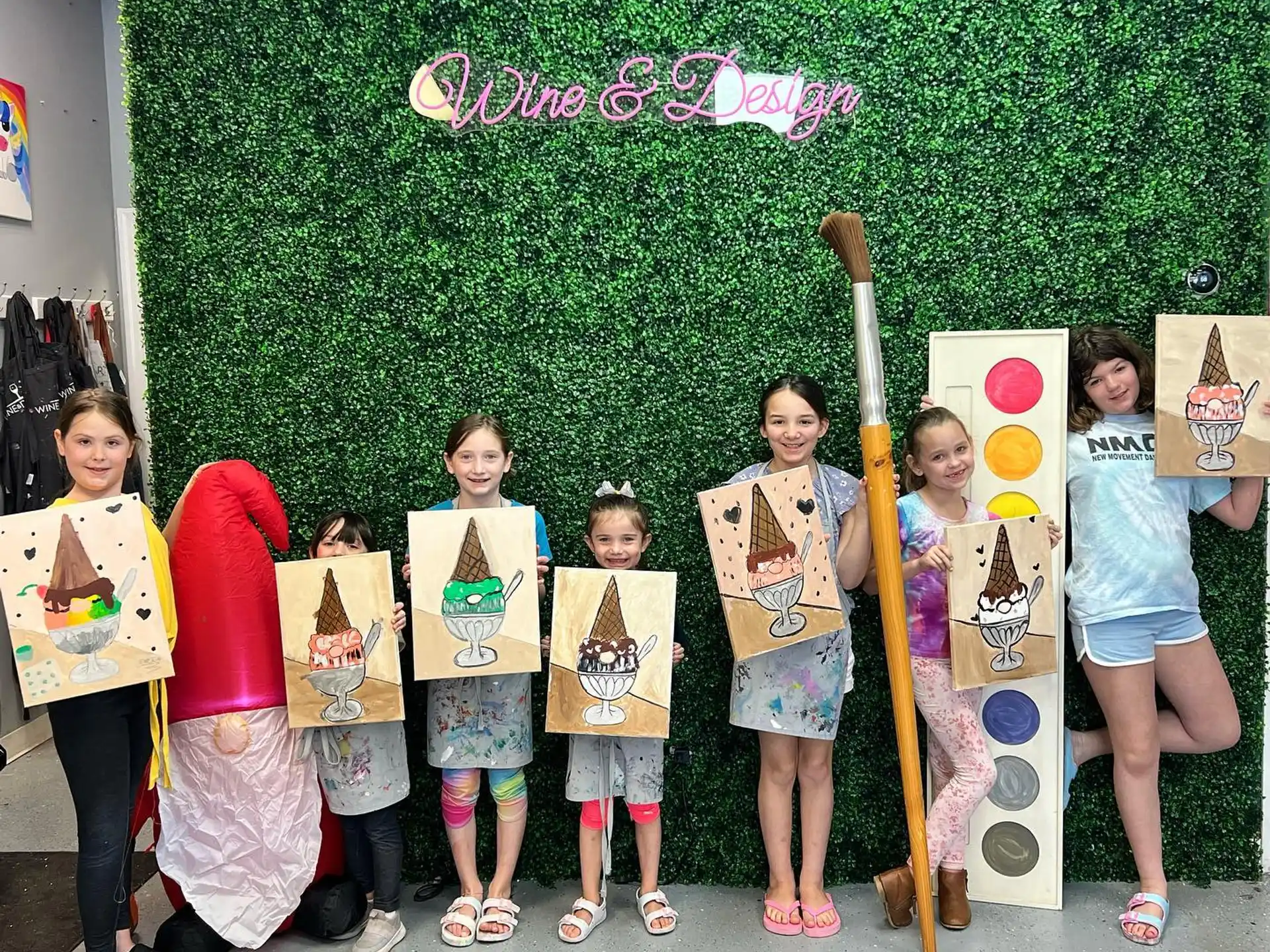 a group of children holding signs
