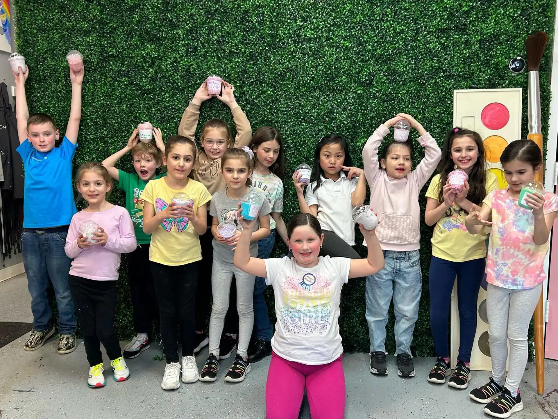 a group of children posing for a photo