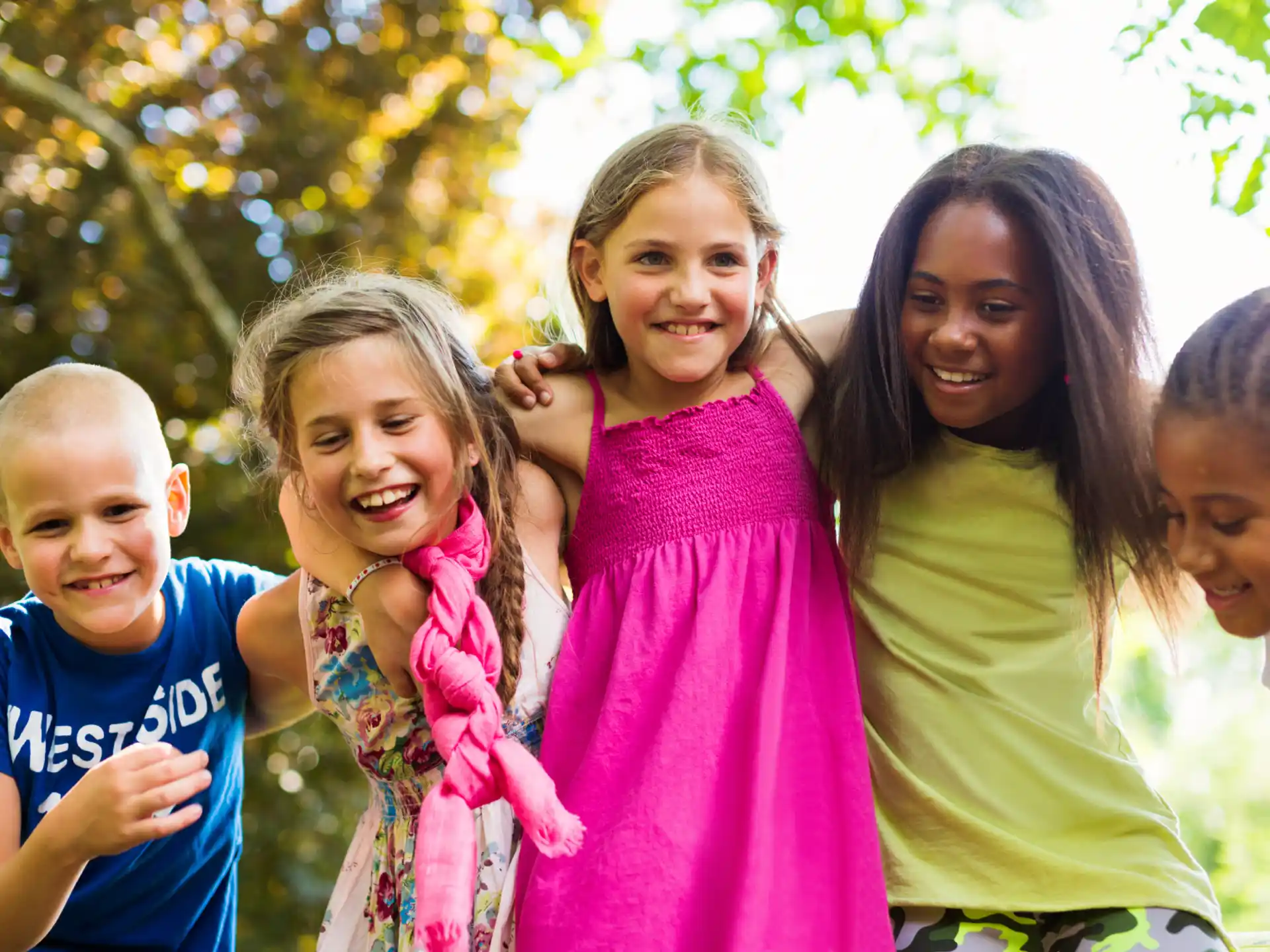 a group of children posing for a photo