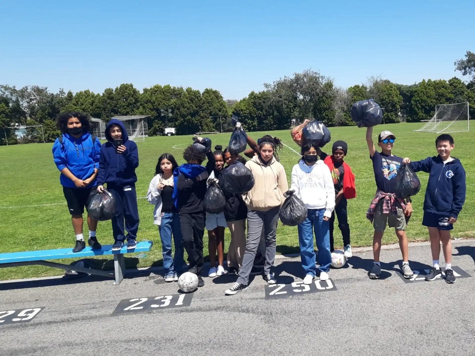 a group of people posing for a photo
