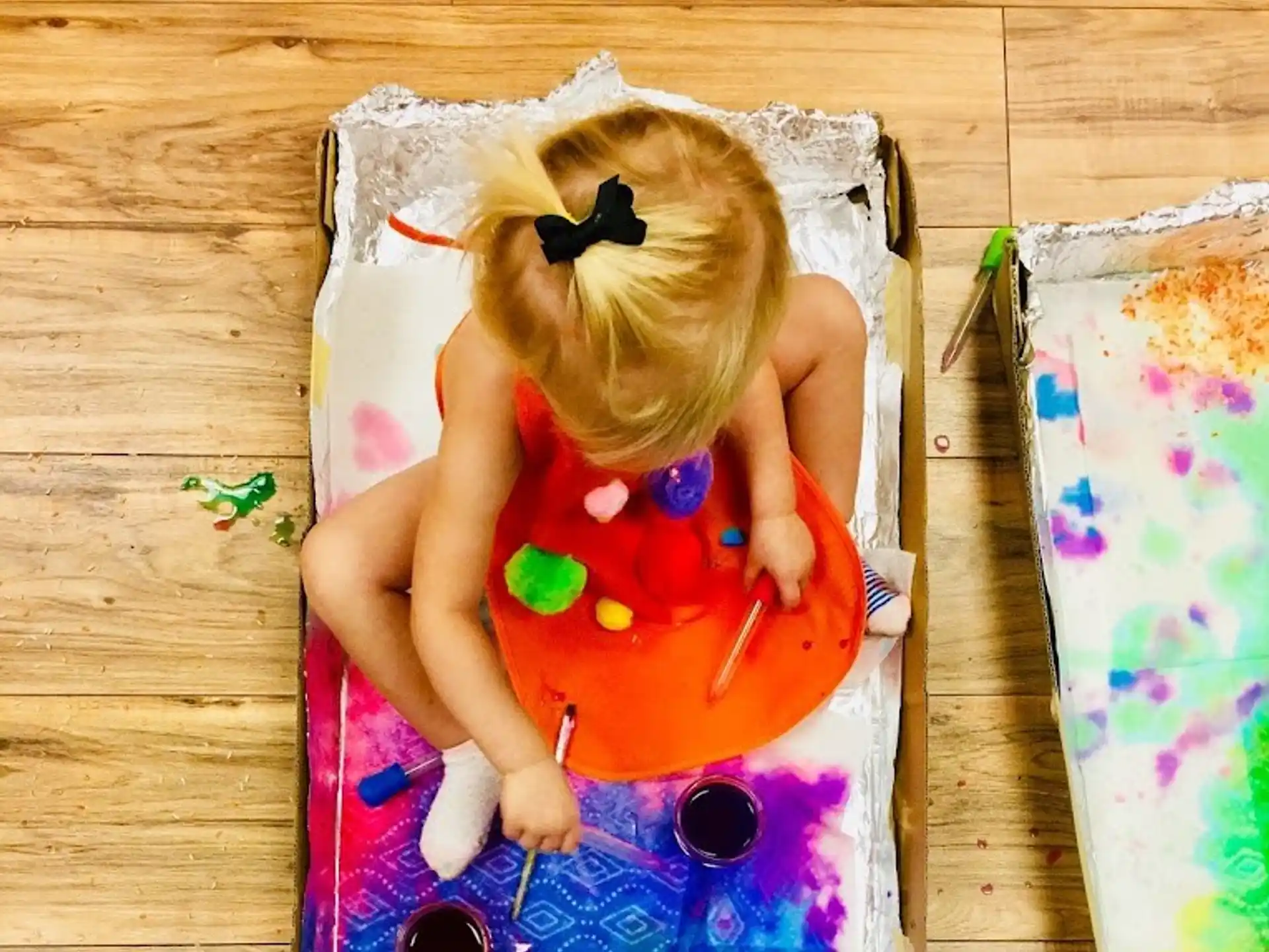 a baby in a tub