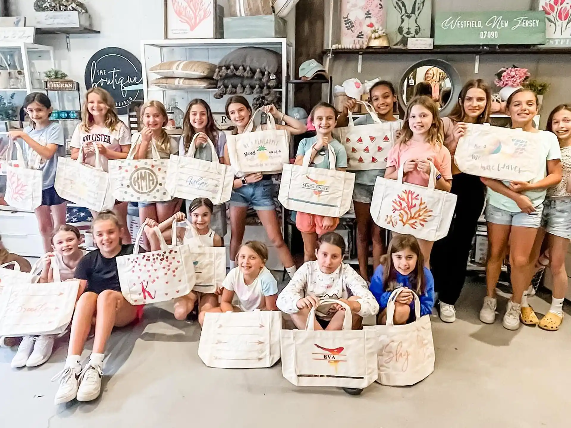a group of children holding signs