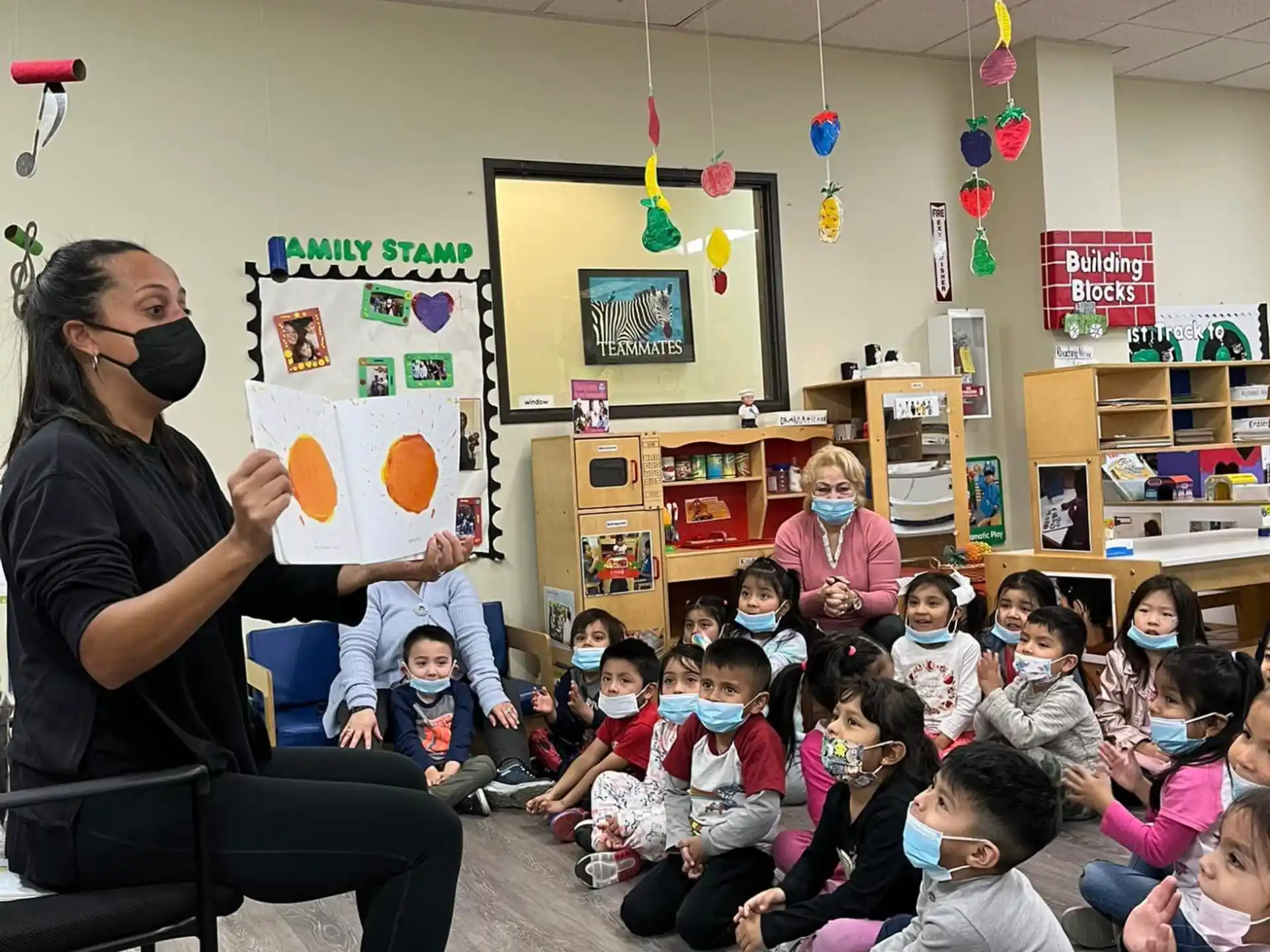 a person teaching a class