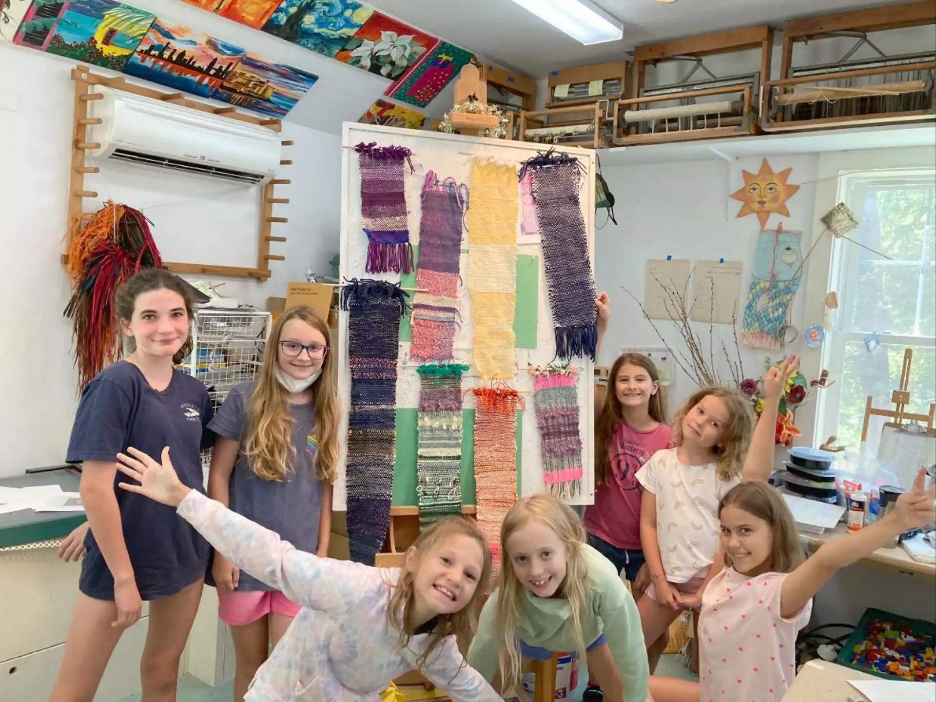 a group of children in a classroom
