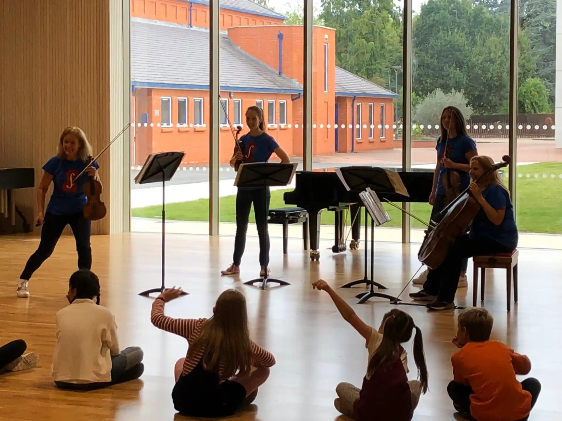 a group of people playing instruments