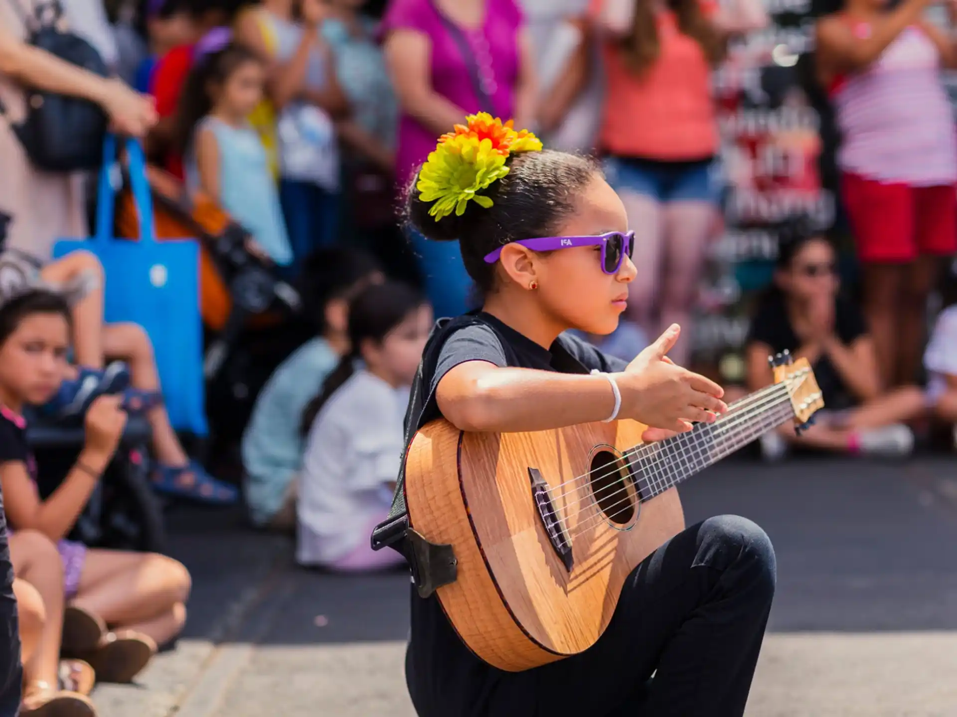 a person playing a guitar