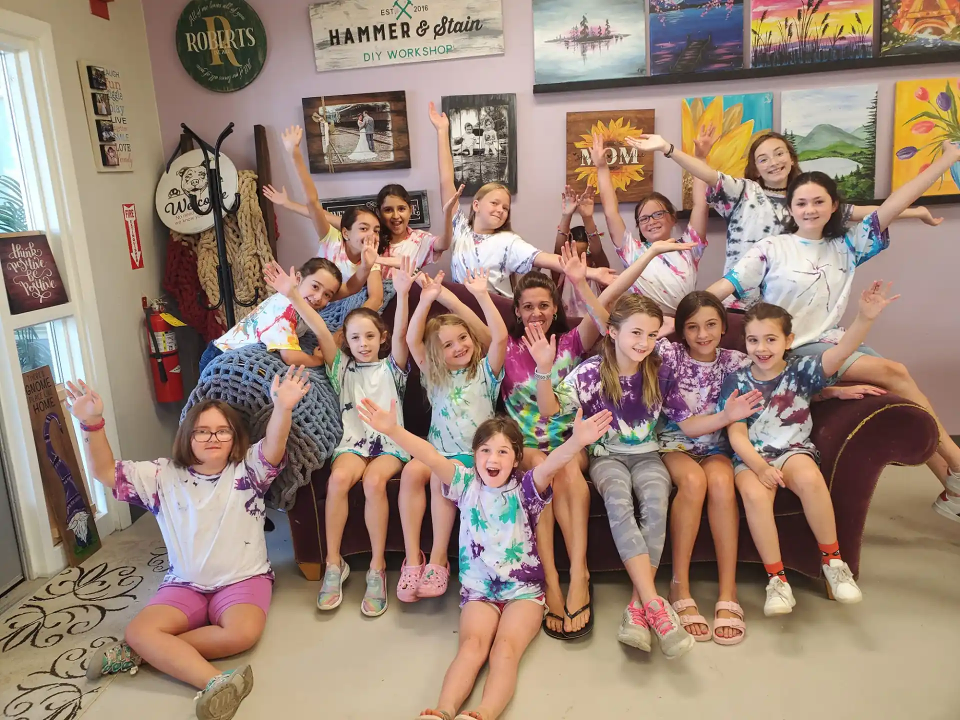 a group of people posing for a photo