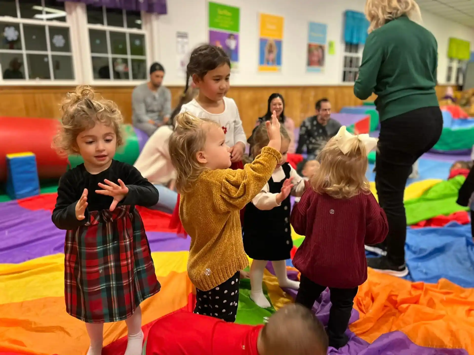 a group of children in a classroom