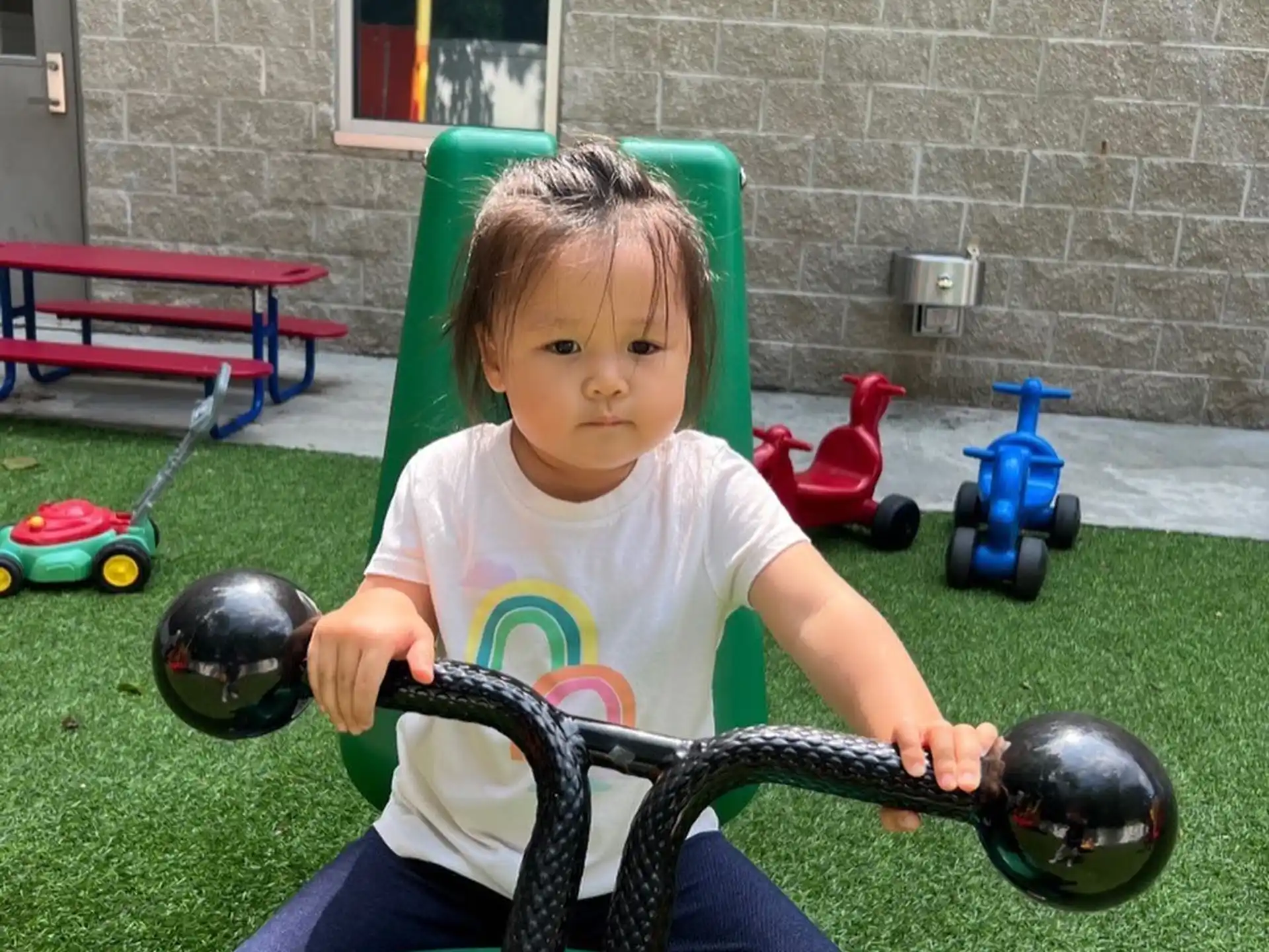 a child on a bike