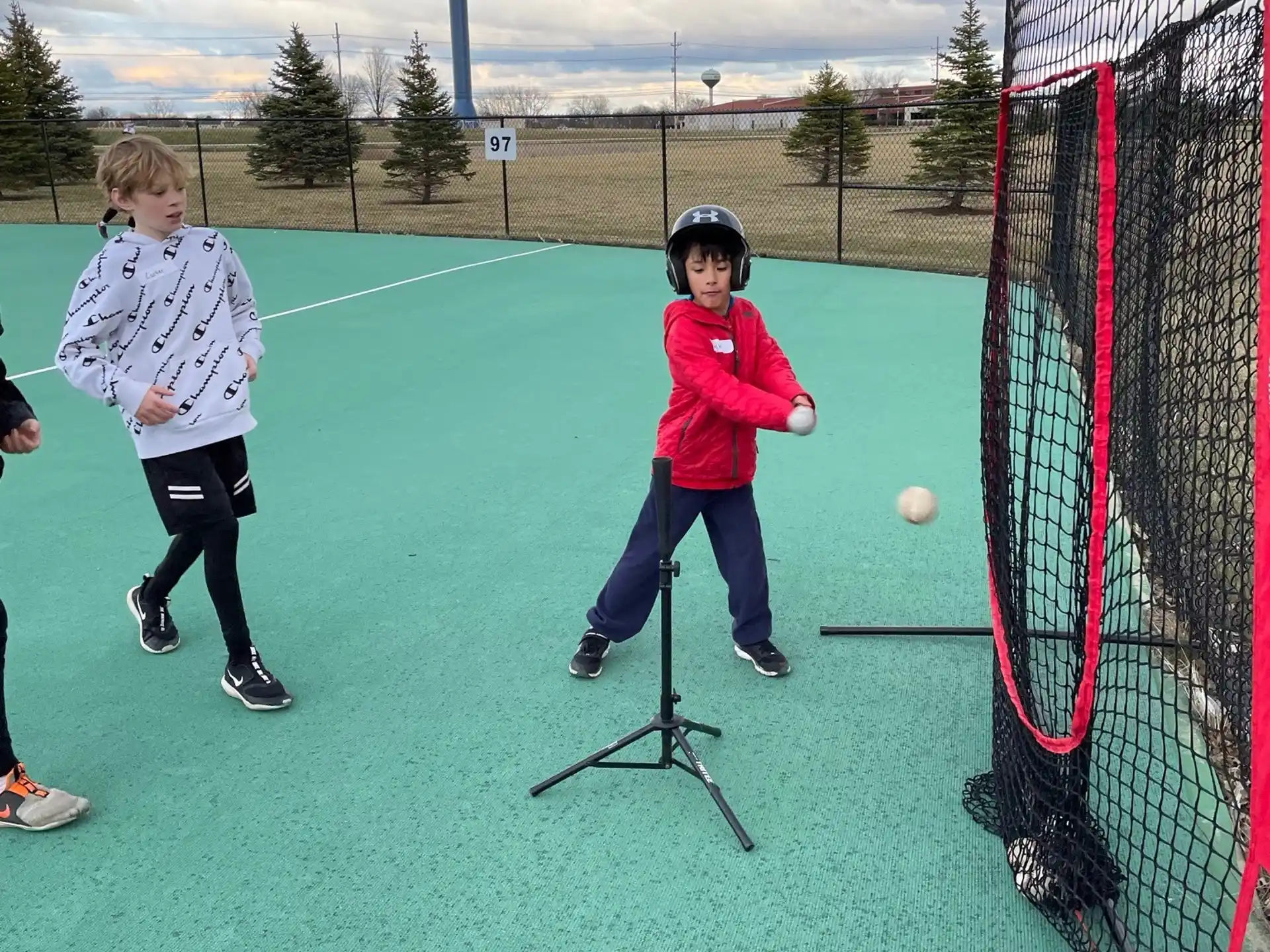 kids playing with a ball