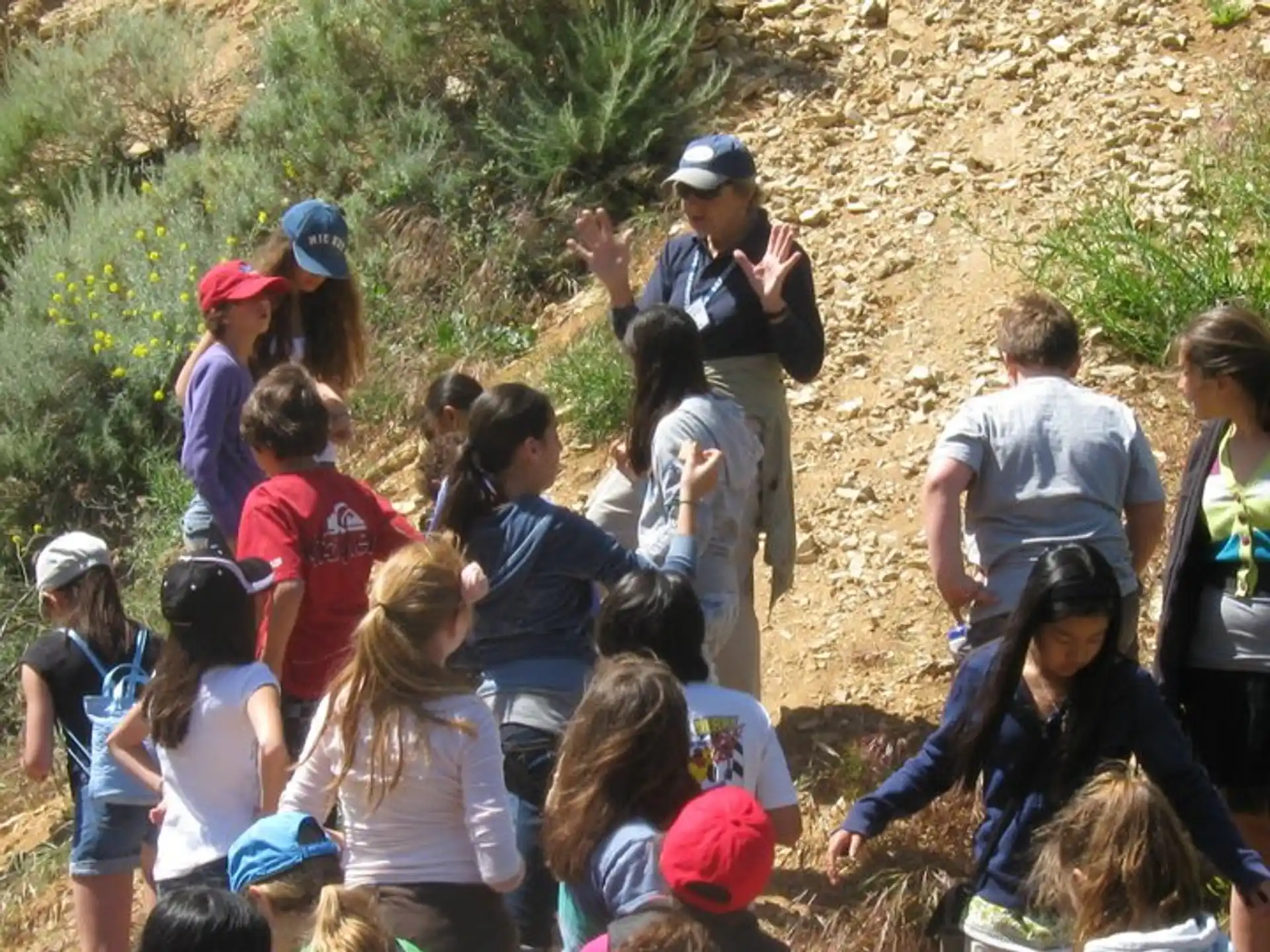 a group of people standing outside