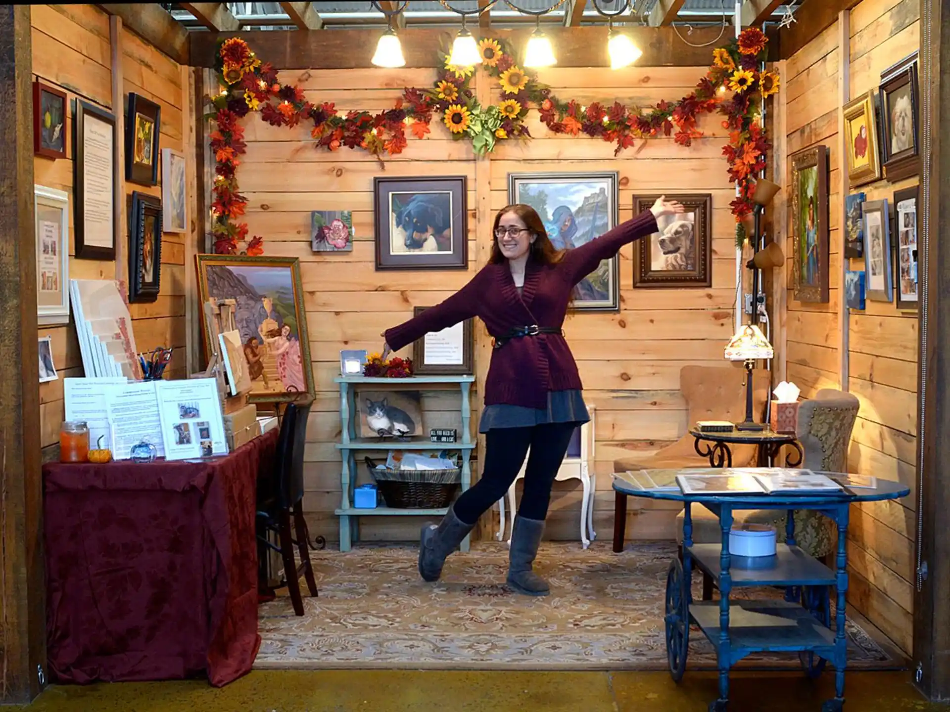 a person posing in a room