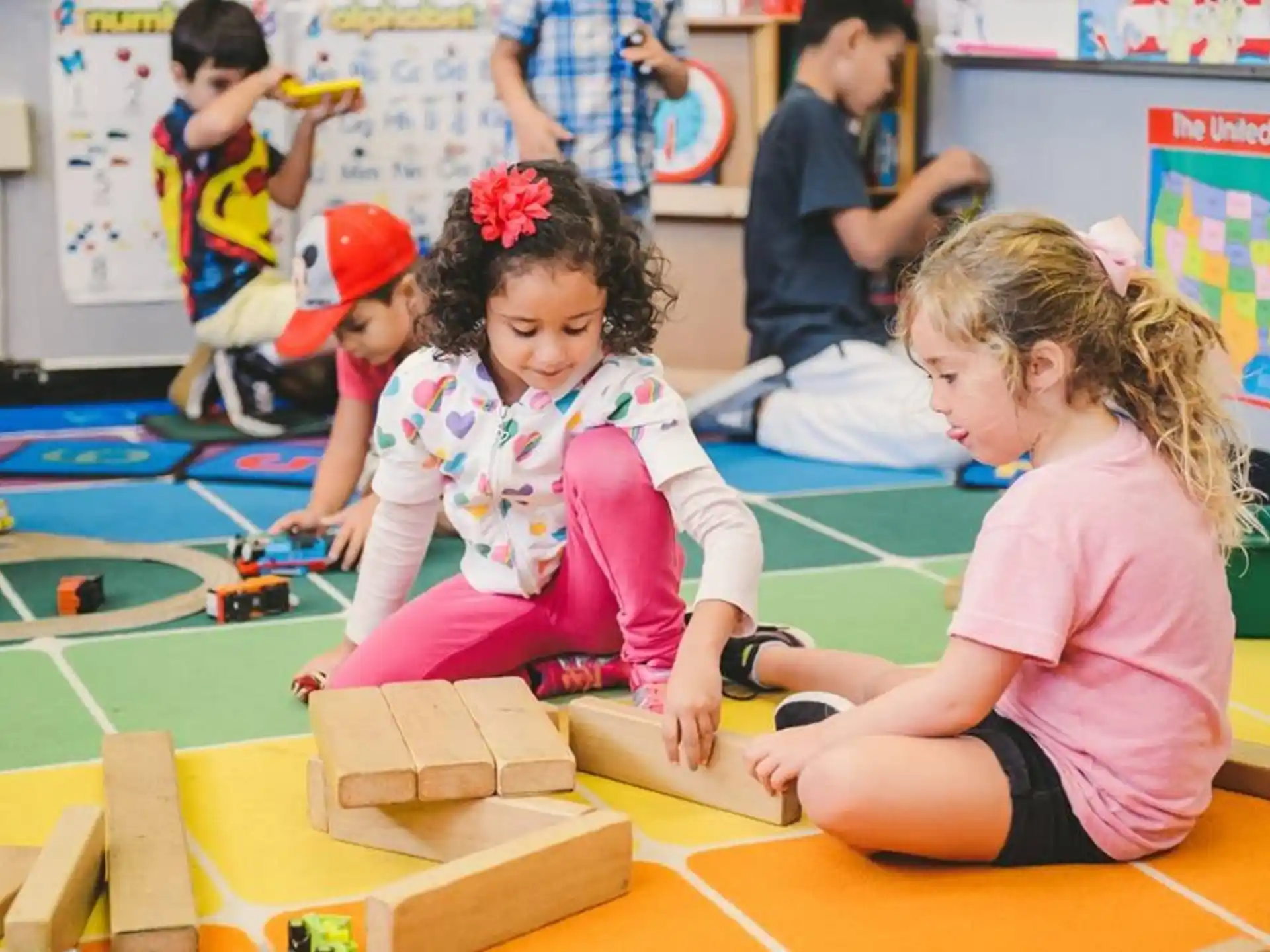 a few children playing with toys