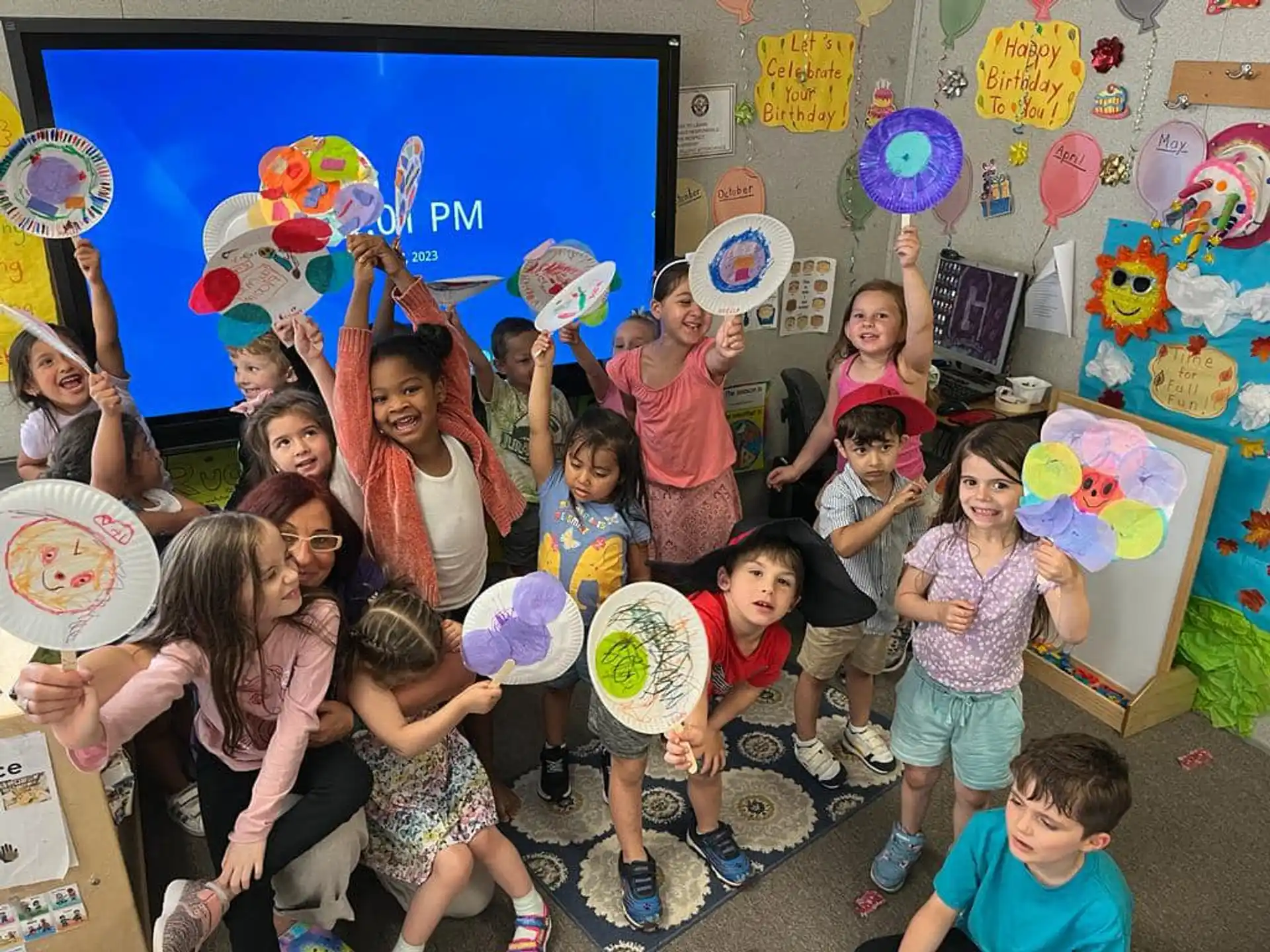 a group of children posing for a photo