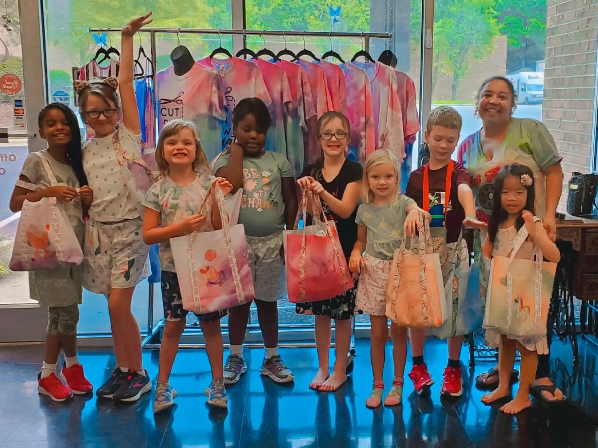 a group of children posing for a photo