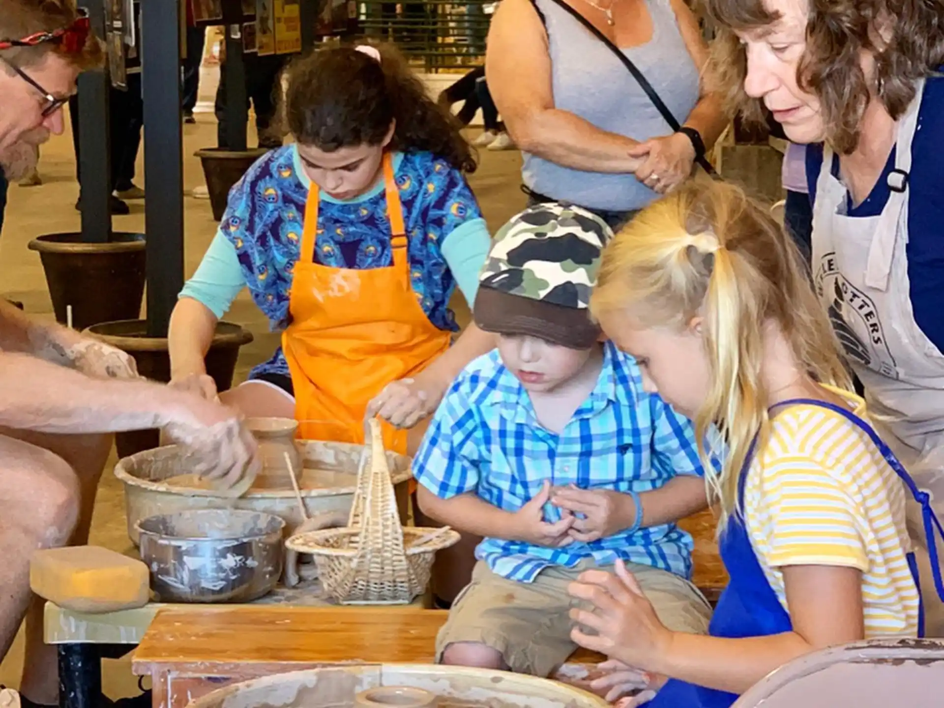 a group of people cooking