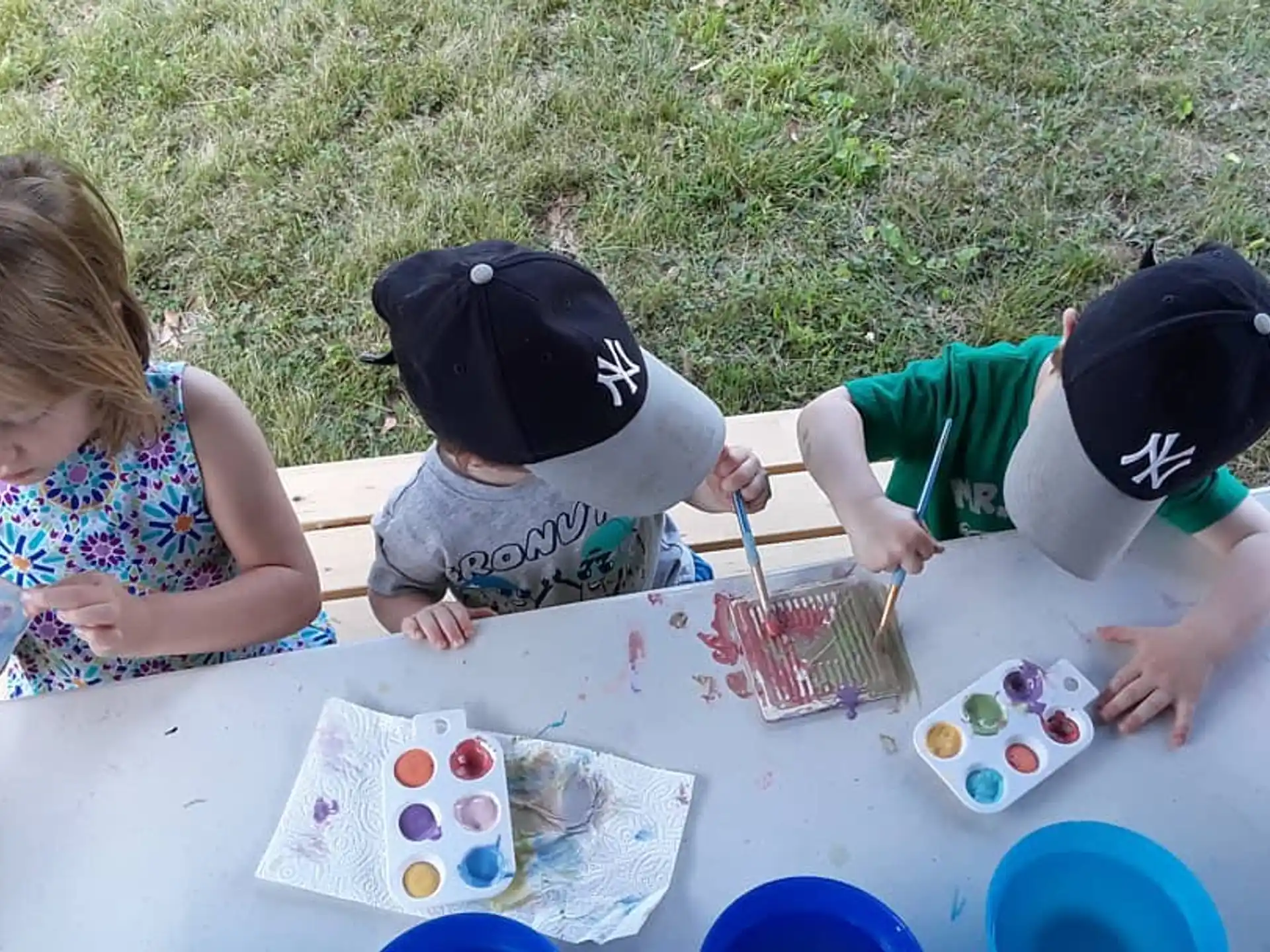 kids sitting at a table