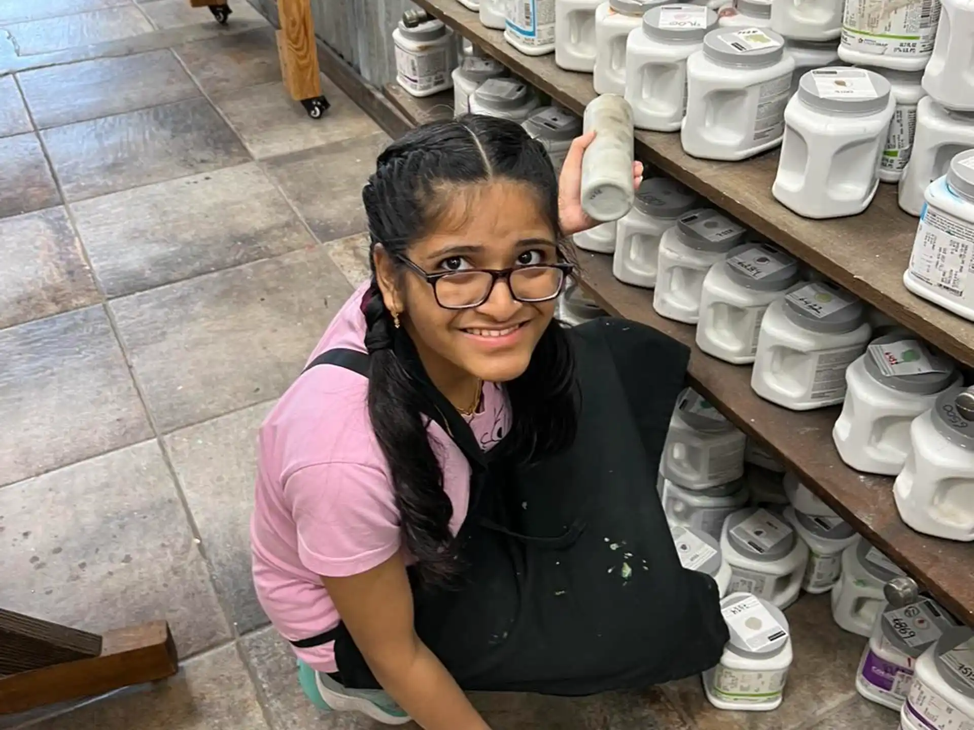 a person wearing glasses