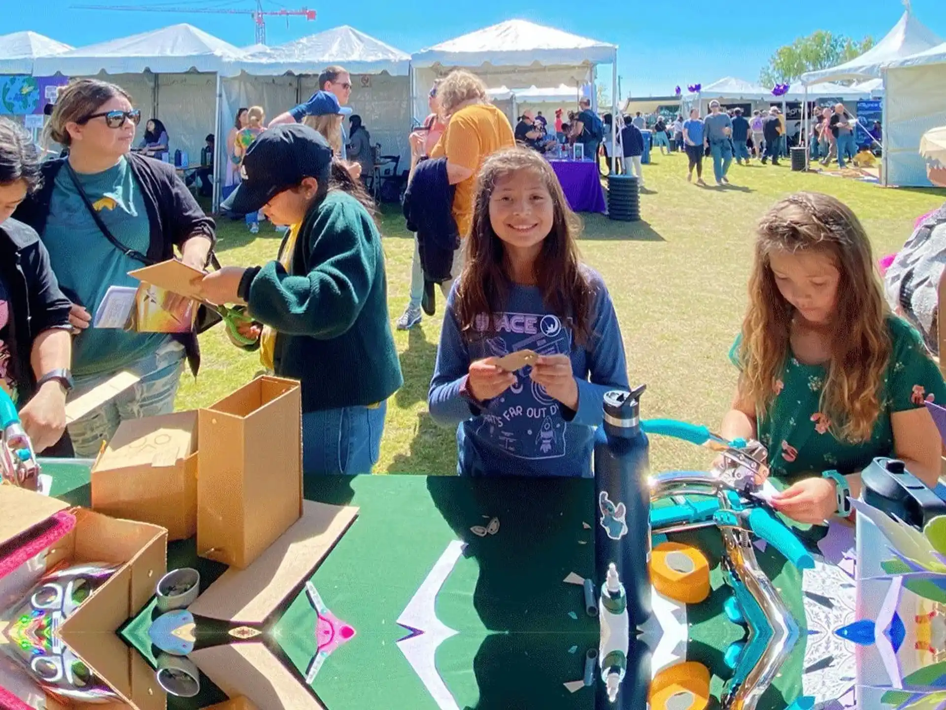 a group of people at an outdoor event