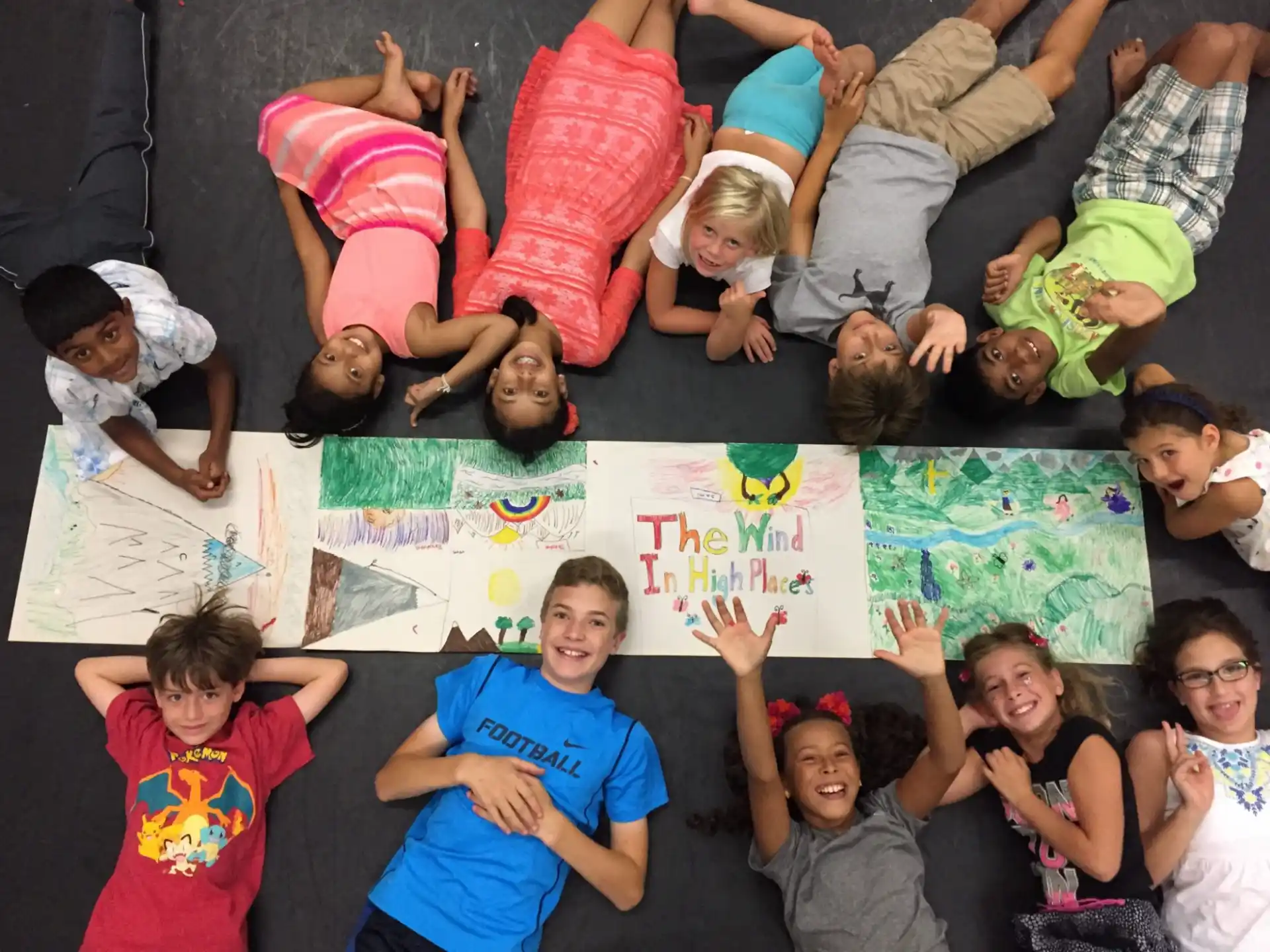 a group of children sitting on the floor
