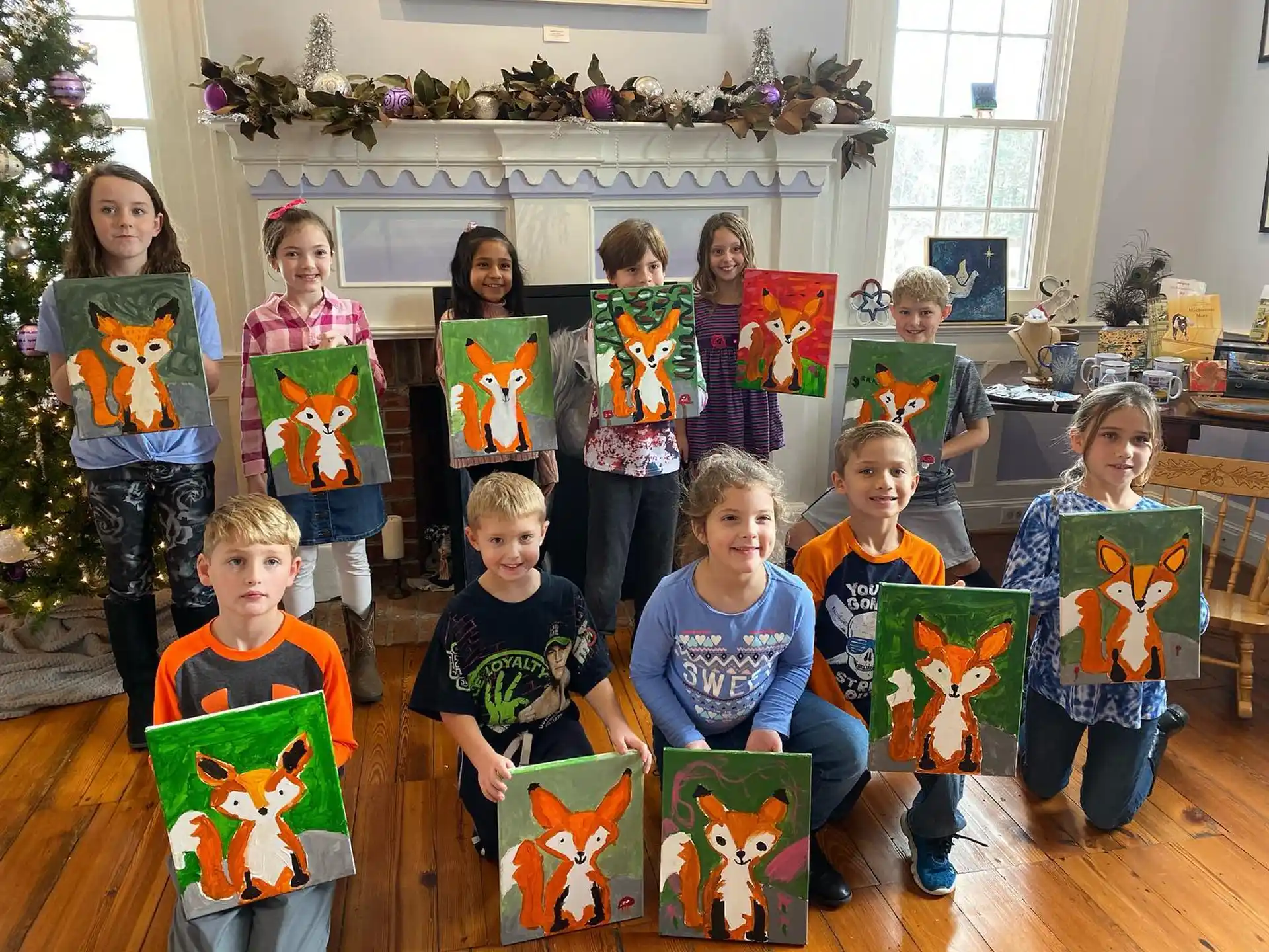 a group of children posing for a photo