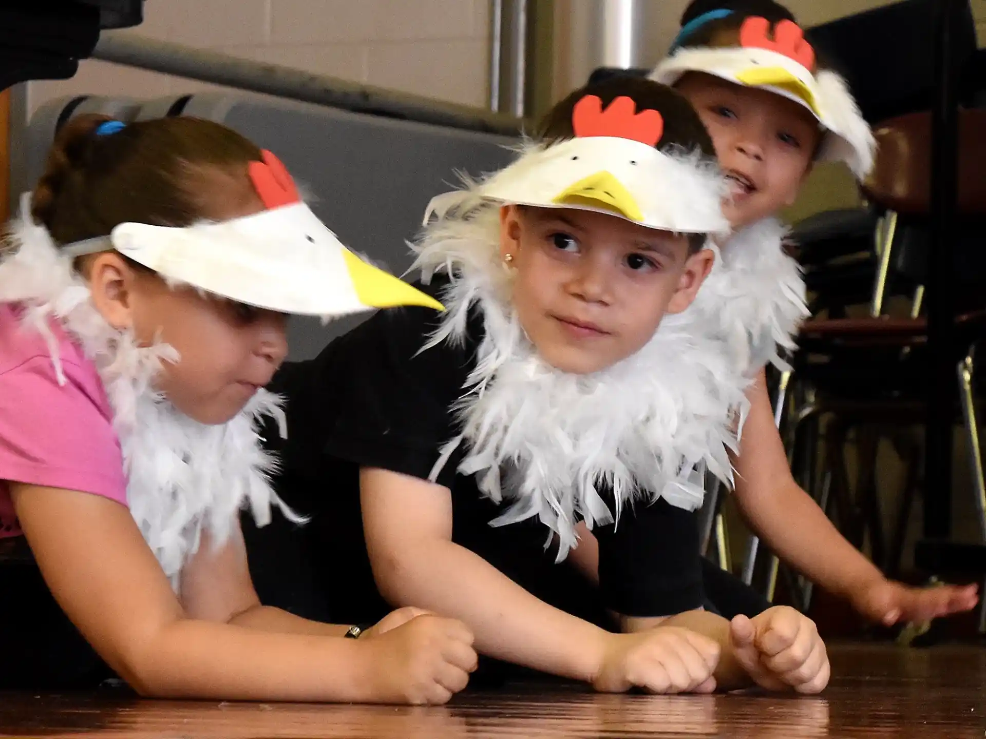 a group of children wearing clothing
