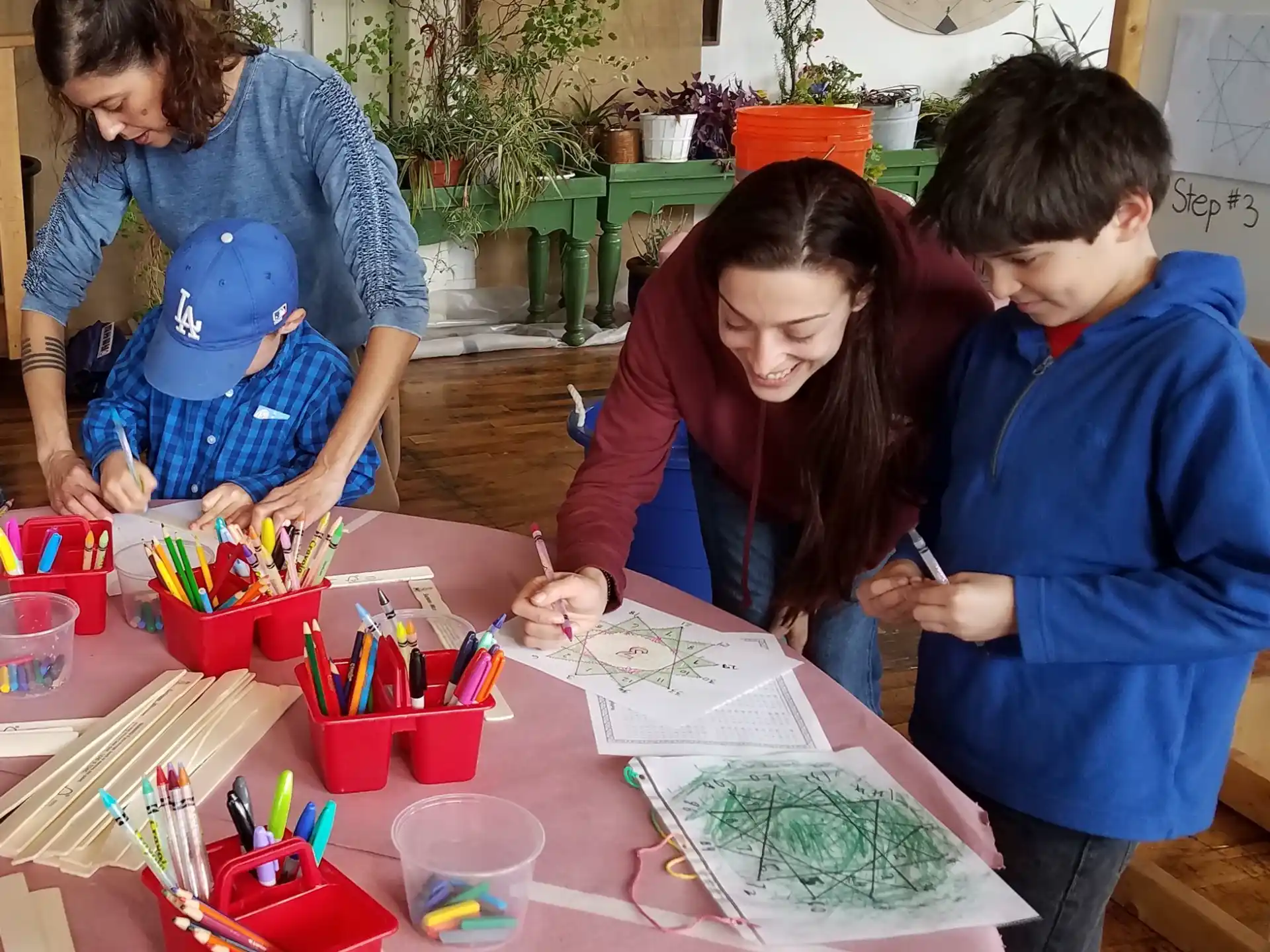 a group of people playing with toys