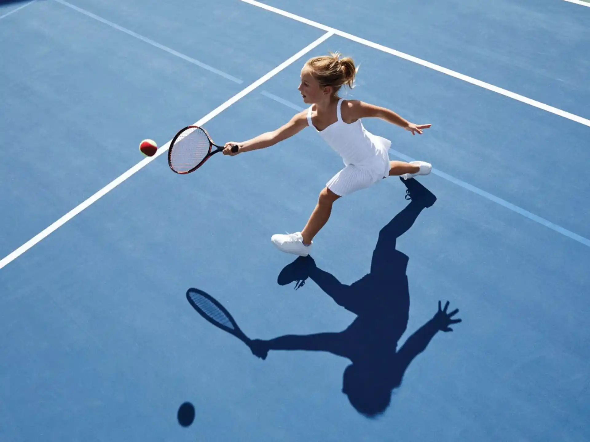 a person playing tennis