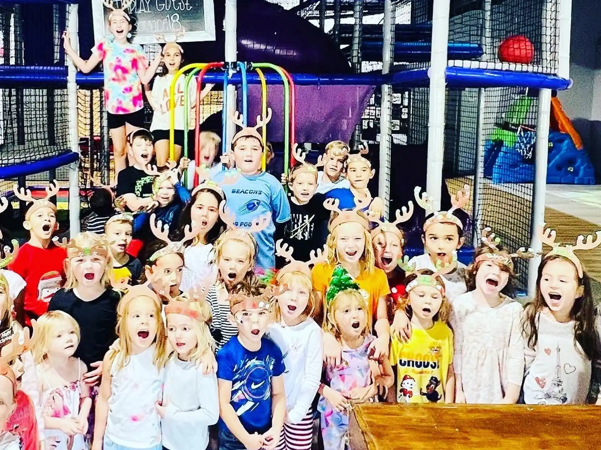 a group of children posing for a photo