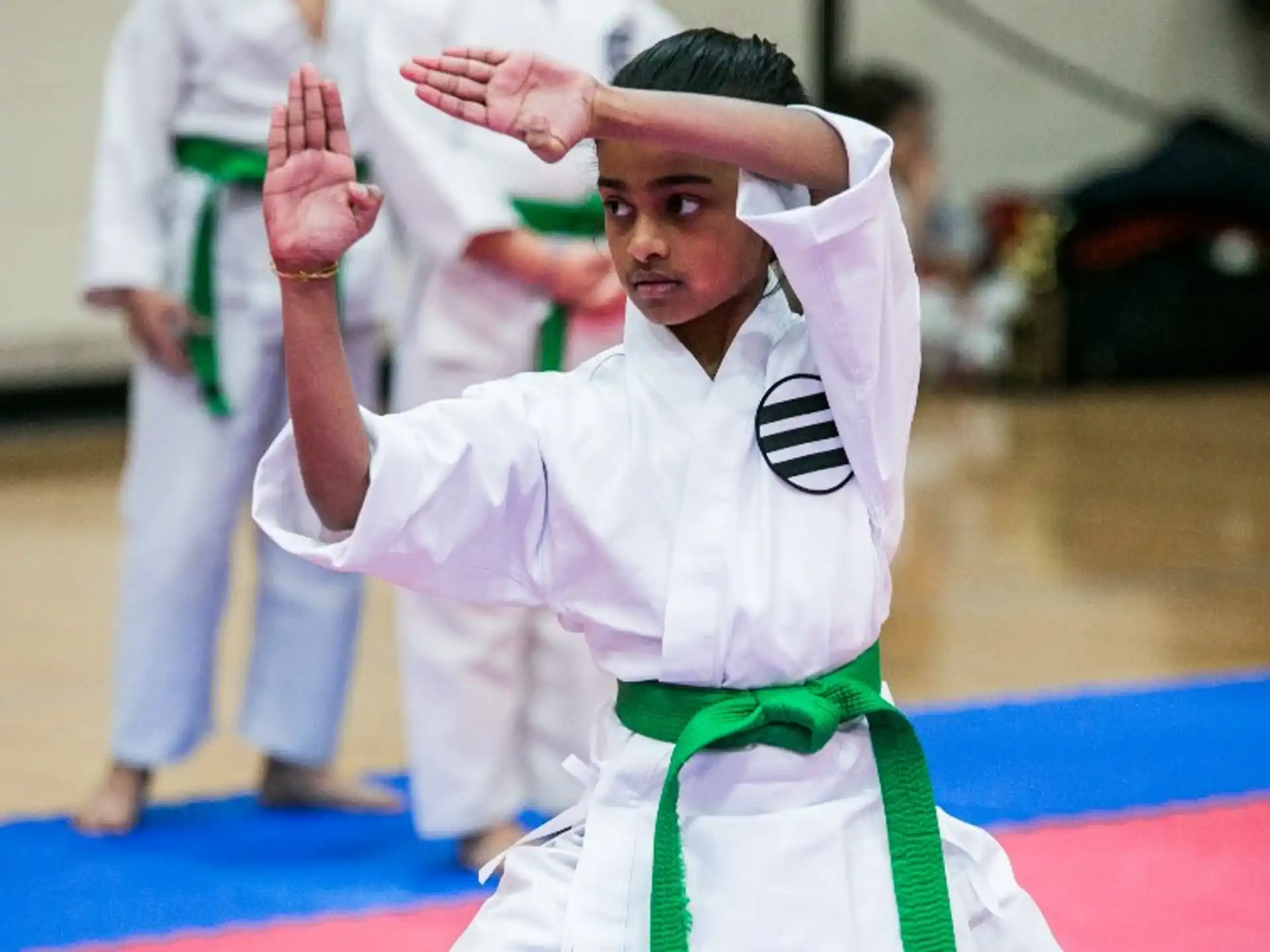 a person in a karate uniform