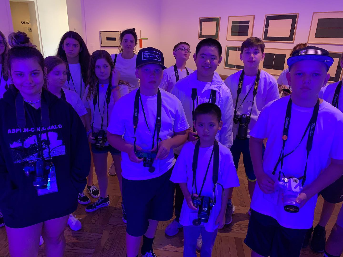 a group of people posing for a photo