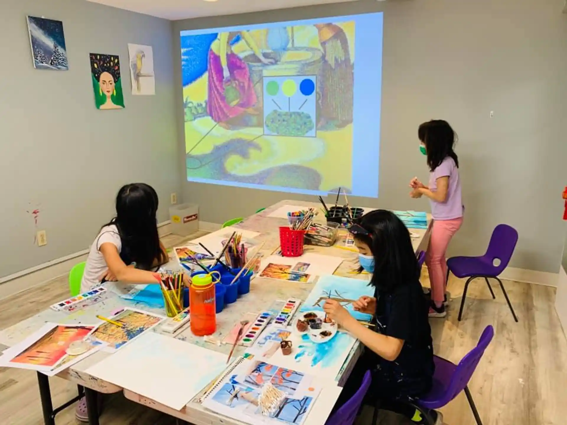 a group of women in a classroom