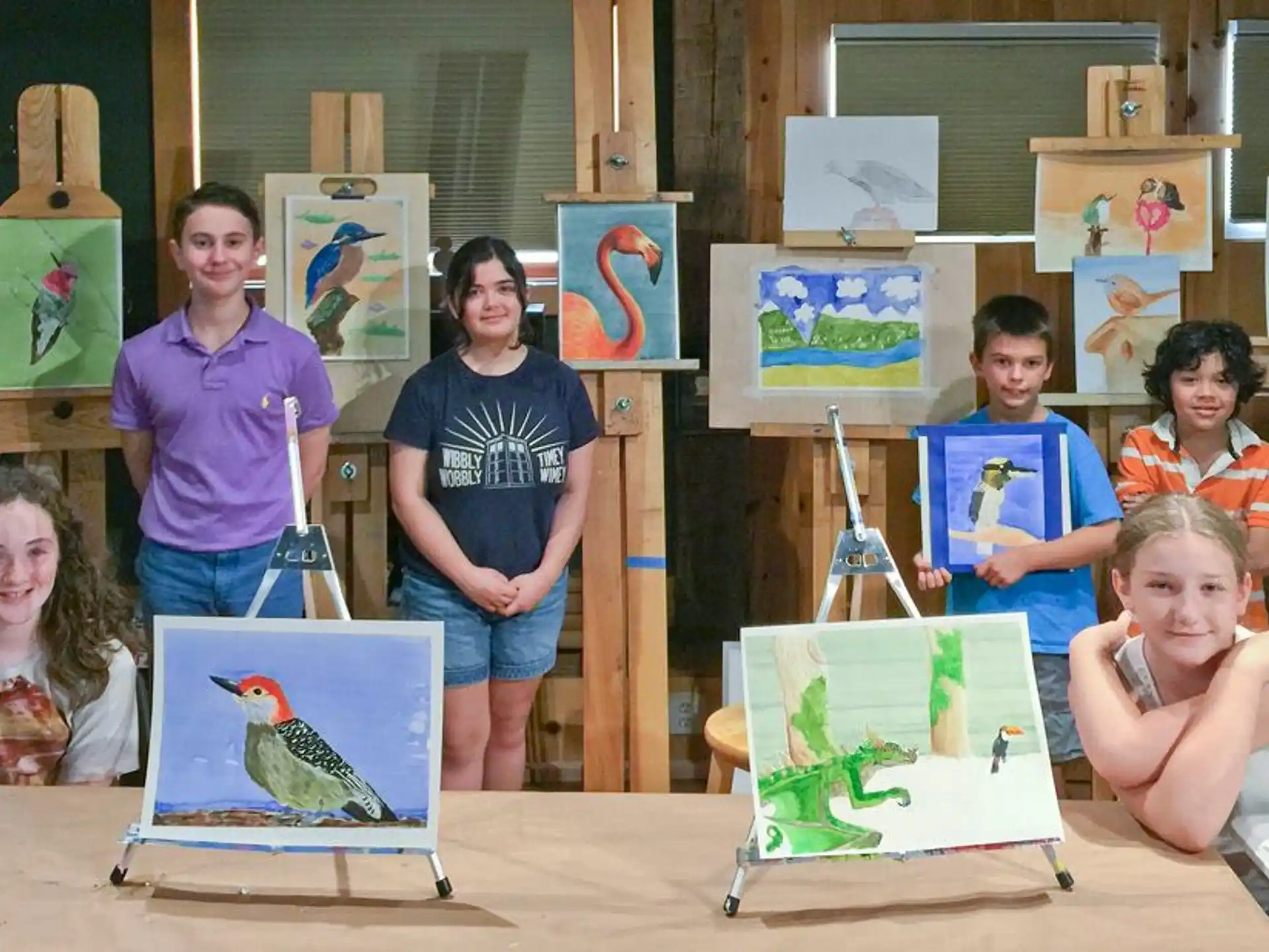 a group of children in a classroom