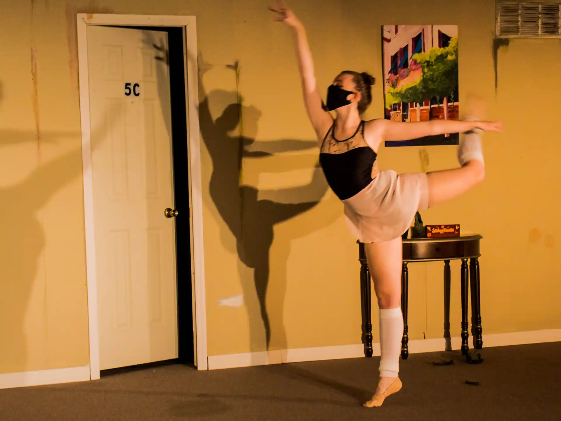 a person posing in a room