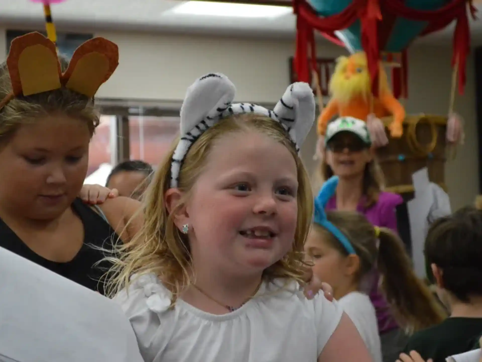 a group of girls wearing bunny ears
