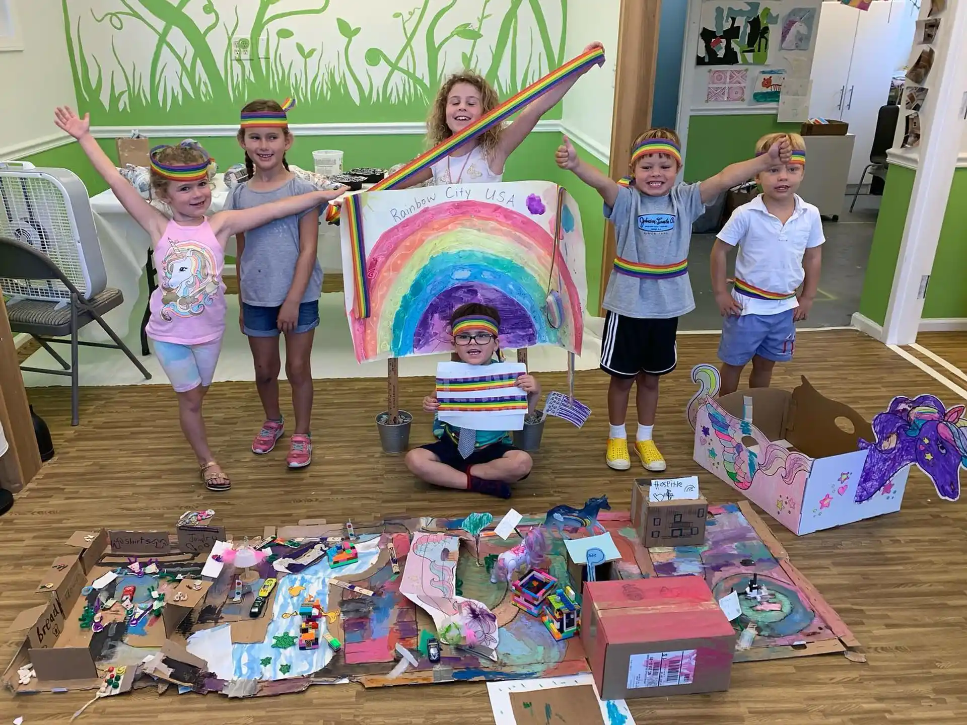 a group of children posing for a photo