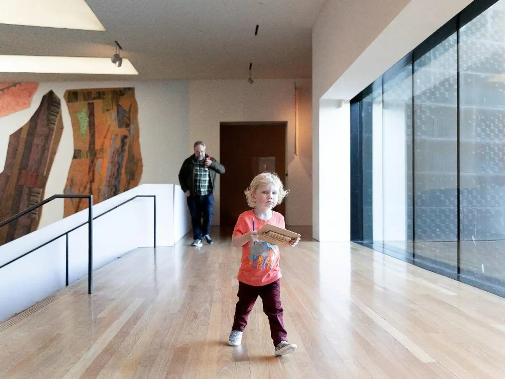 a child standing in a room