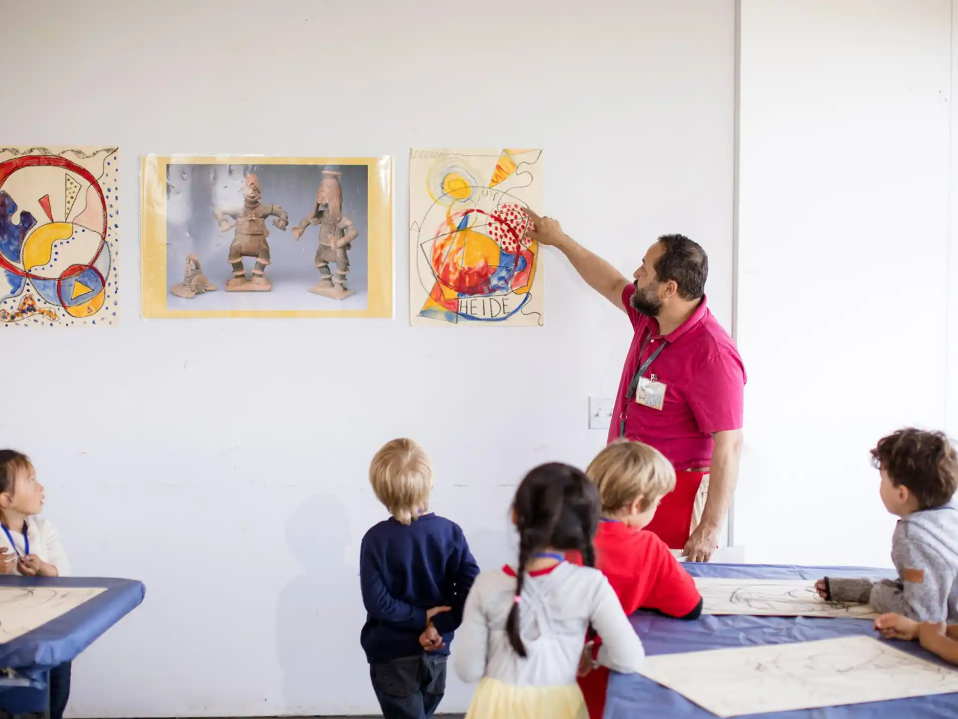 a person teaching children